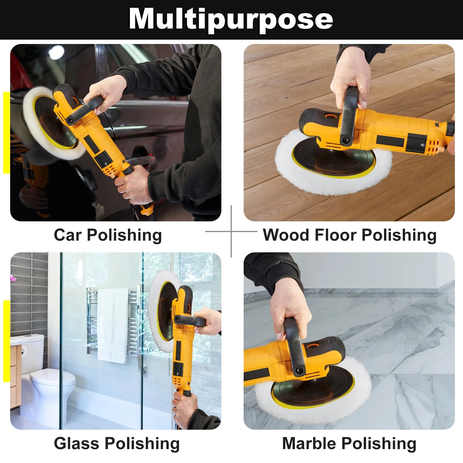 Polishing Attachment Compatible with Bosch Random Orbital Sander, Pack of 4 Diameter 125 mm Lambswool Polishing Discs, Polishing Pads for Car, Cork Floor, with Velcro - Image 7