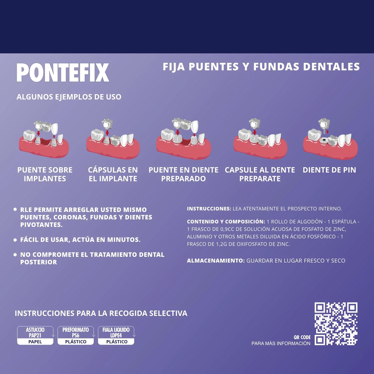 Pontefix Dental Tooth Cement - Attaches Bridges, Crowns and Pin Teeth, Do It Yourself - Image 9