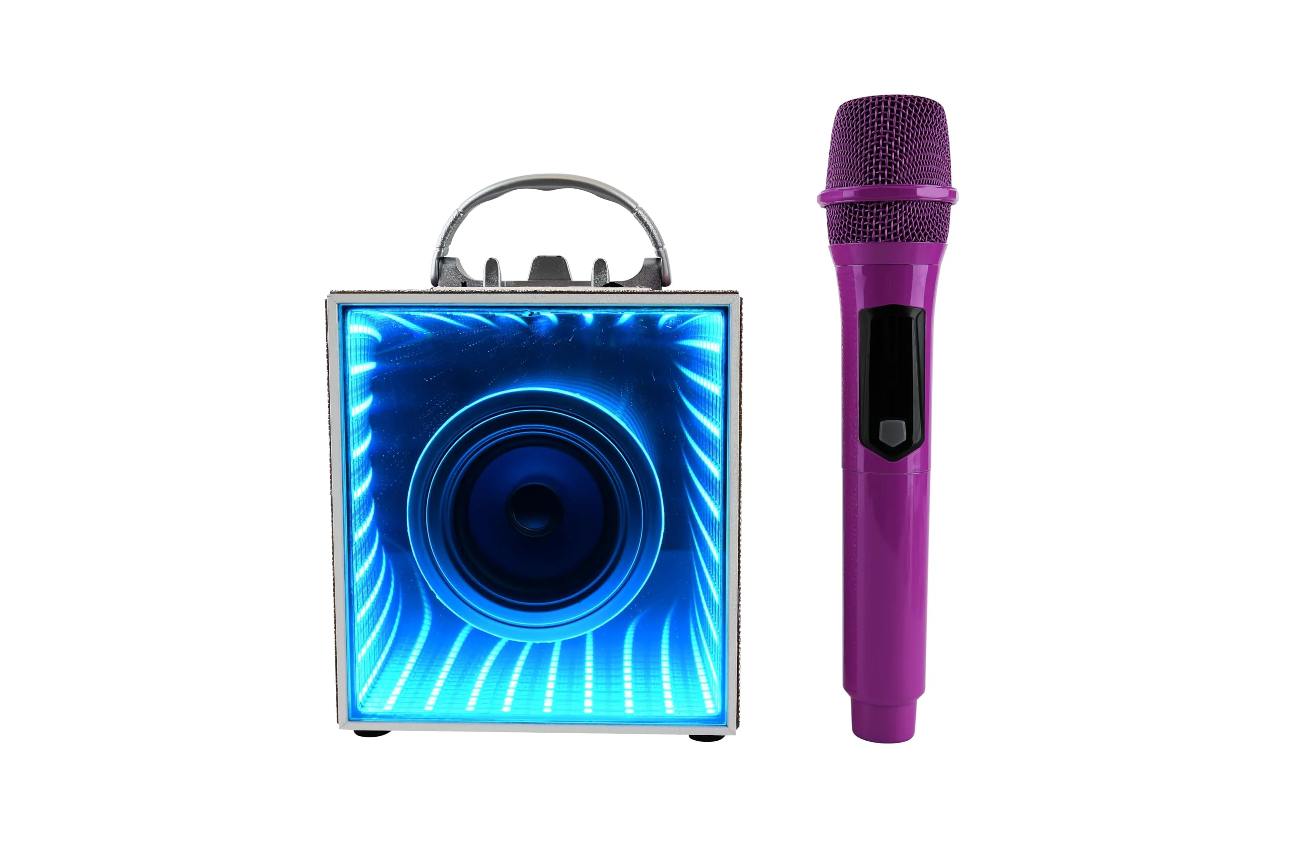 Pop Star Infinity: Portable Karaoke Speaker & Mic, Powerful Bluetooth Karaoke Speaker with Wireless Microphone & LED Lights - Image 3