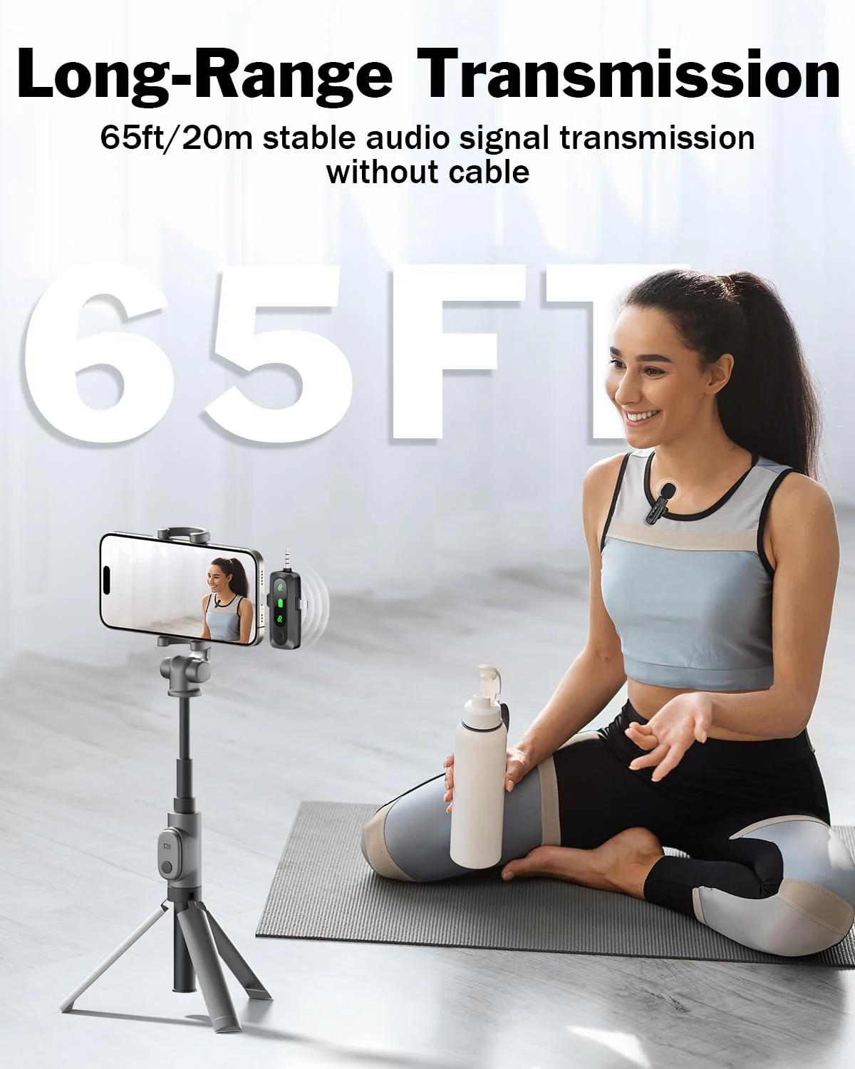 PoP voice 3in1 Wireless Lavalier Microphone for iPhone/Android/Camera/iPad, mini Microphone with Magnetic Collar Clip, Mini Lapel Lav Mic with Noise Reduction for Vlog YouTube TikTok Interview - Image 7