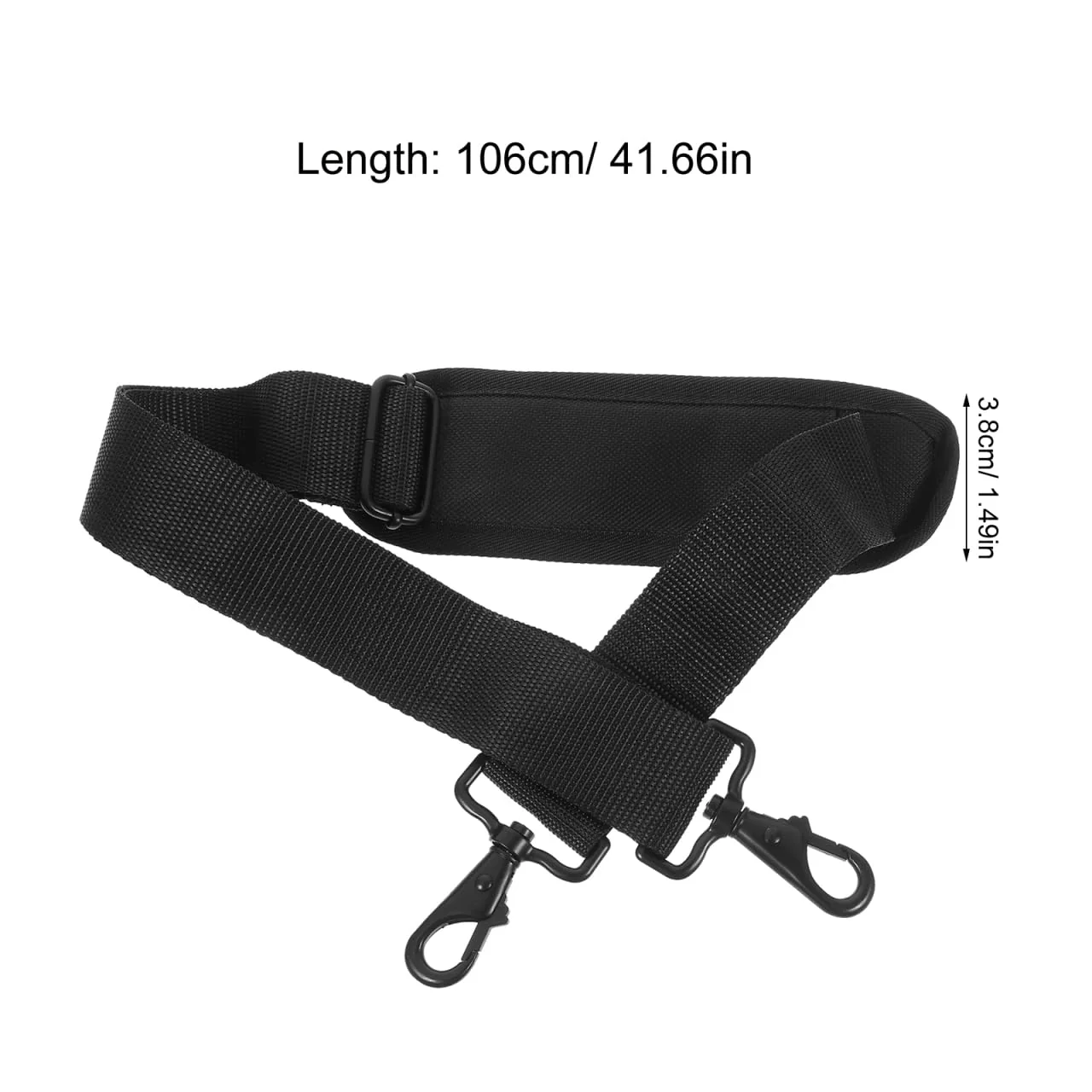 POPETPOP 2Pcs Premium Instrument Bag Shoulder Straps Padded Durable Guitar Case Belts for Violin Cello and More Convenient Replacement for Broken Straps Black Color - Image 4