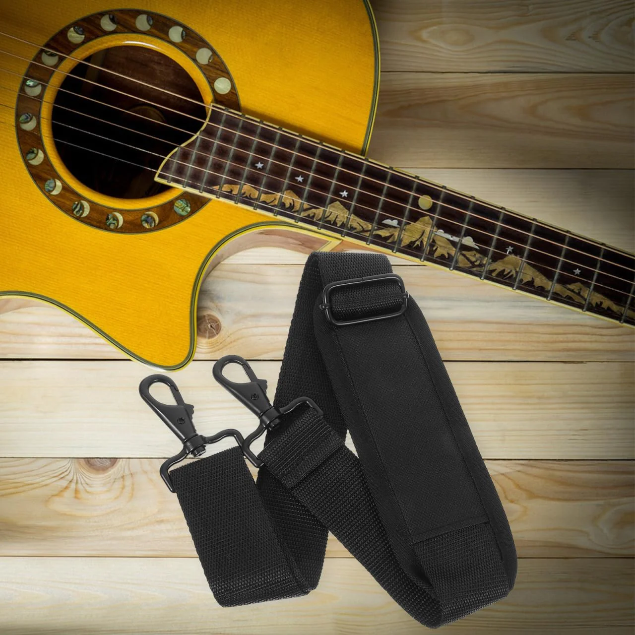 POPETPOP 2Pcs Premium Instrument Bag Shoulder Straps Padded Durable Guitar Case Belts for Violin Cello and More Convenient Replacement for Broken Straps Black Color - Image 8