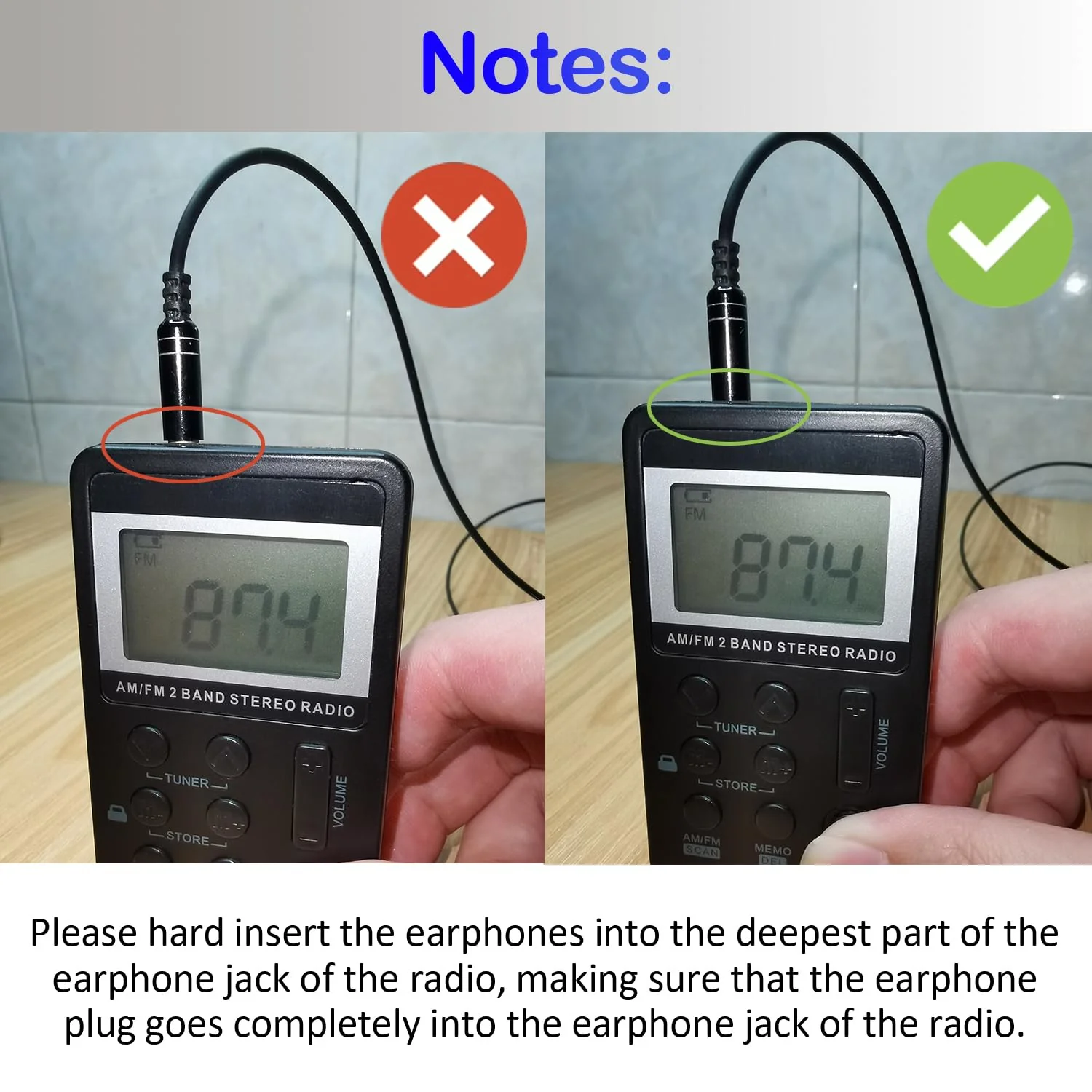 Portable AM/FM Pocket Radio with Digital Tuning LCD Display, SWDSTP Rechargeable Mini Radio with Stereo Earphone and Removable Belt Clip for Walking, Jogging - Image 8