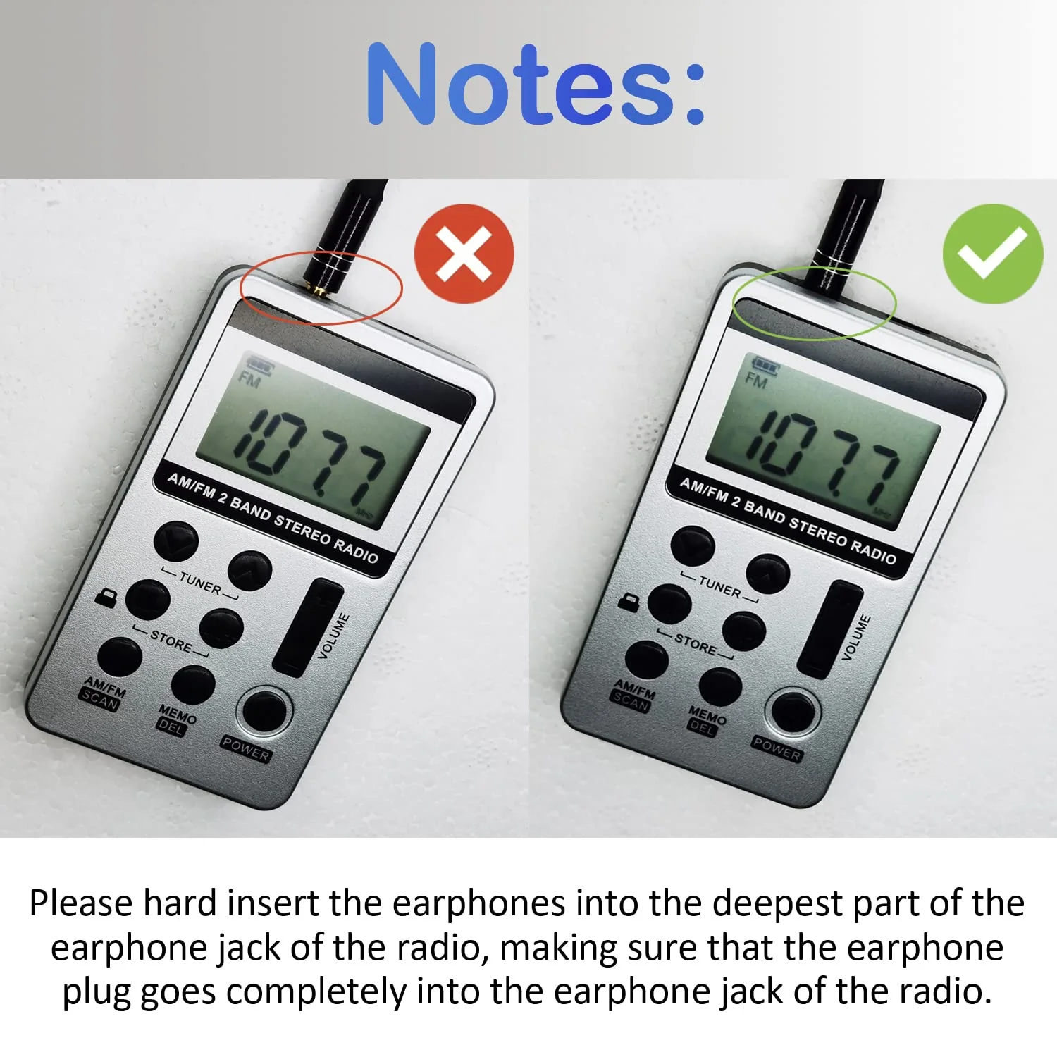 Portable AM FM Radio with Digital Tuning LCD Display, SWDSTP Rechargeable Pocket Radio with Stereo Earphone and Detachable Belt Clip for Walking, Jogging - Image 8
