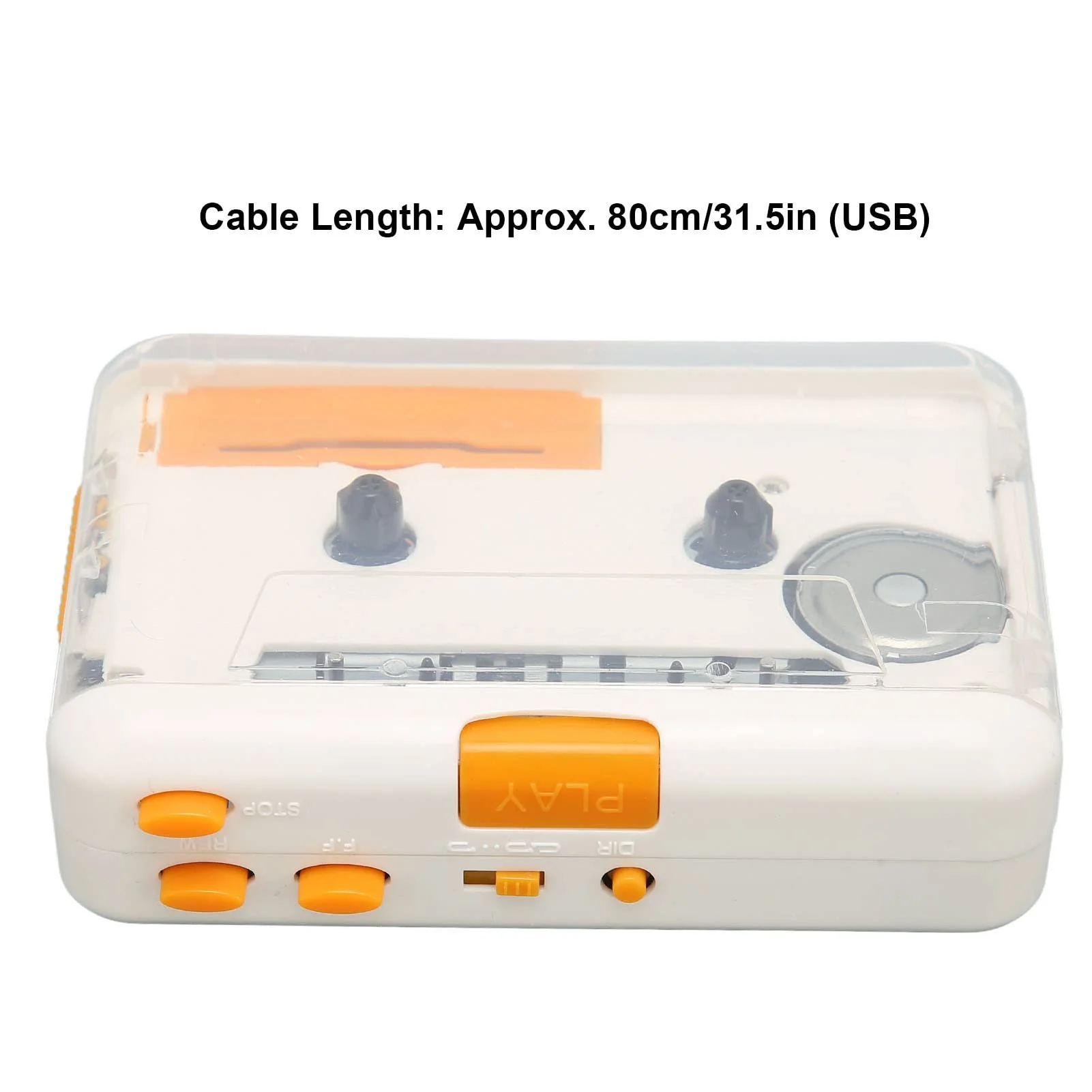 Portable Cassette Player, Cassette Audio Player Tape to MP3 Converter Compatible with Laptops Computer, Convert Mixtapes/Tape Cassettes to for /MP3 - Image 4