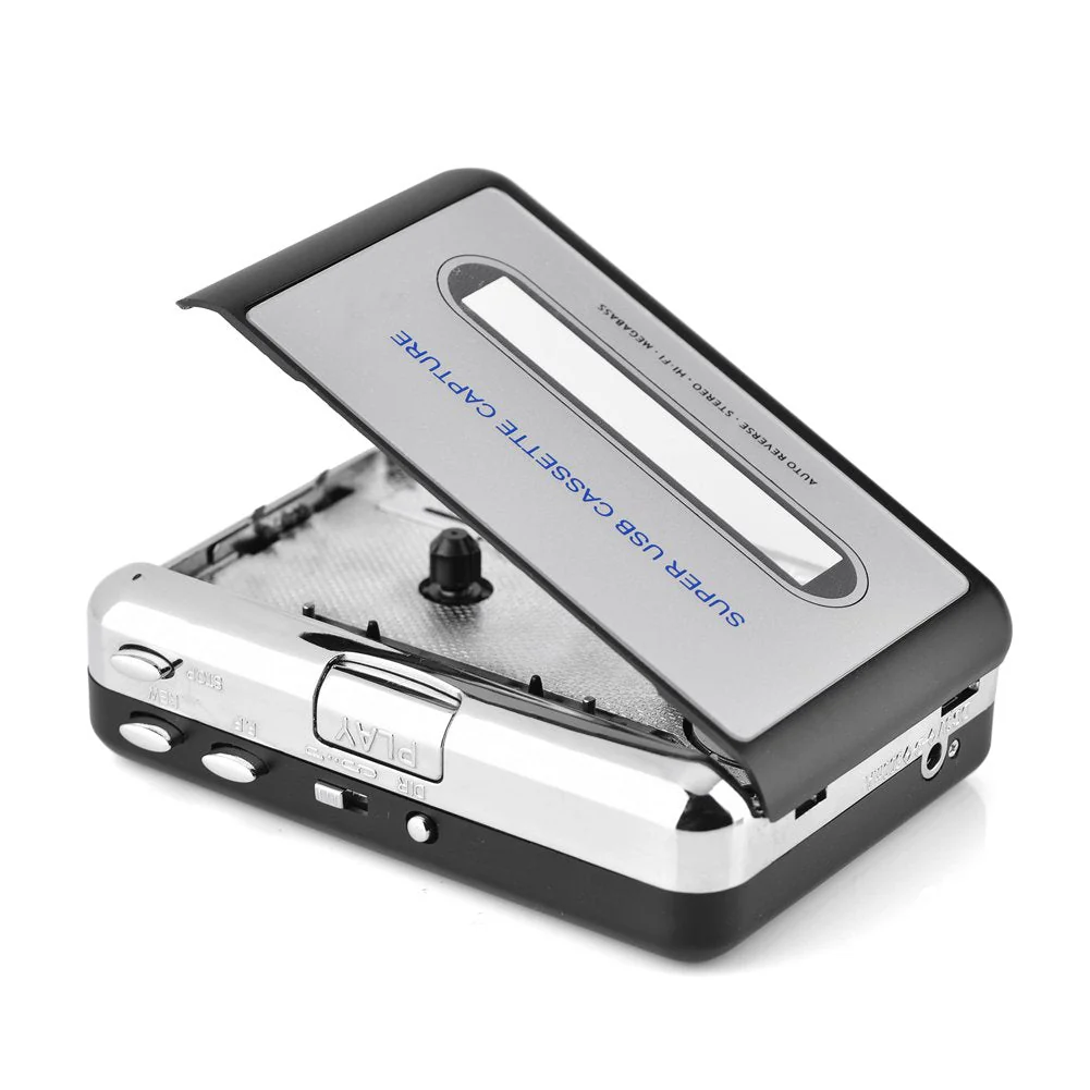Portable Cassette to MP3 Converter with Headphones Transfer USB Cassette Tape to PC MP3 CD Switcher Converter Capture Audio Music Player - Image 4