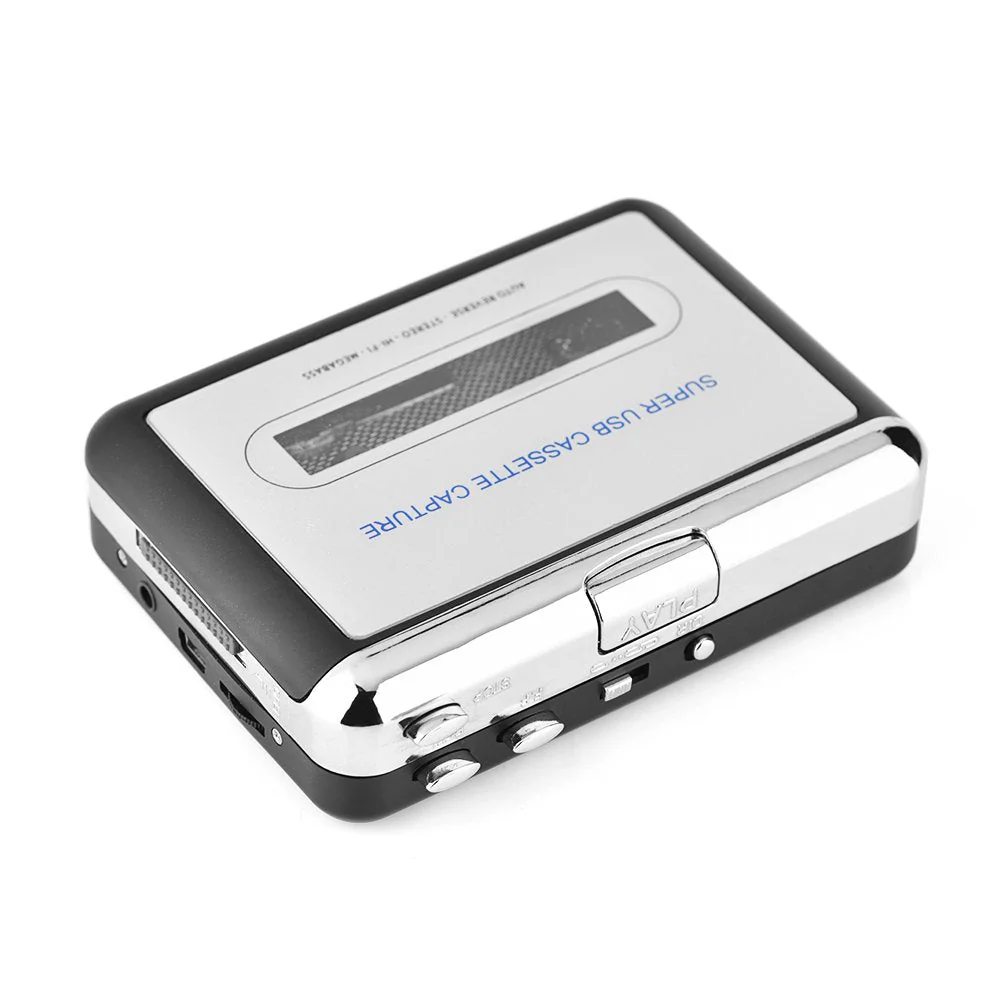 Portable Cassette to MP3 Converter with Headphones Transfer USB Cassette Tape to PC MP3 CD Switcher Converter Capture Audio Music Player - Image 7