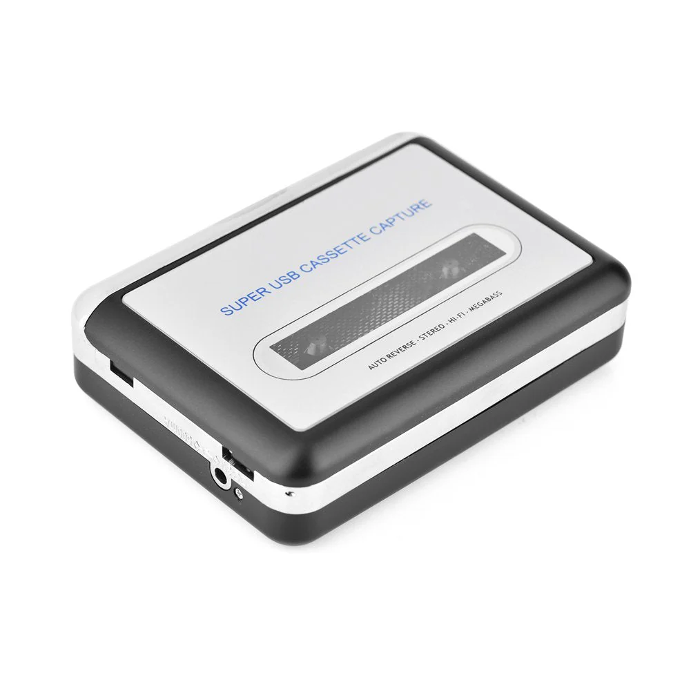 Portable Cassette to MP3 Converter with Headphones Transfer USB Cassette Tape to PC MP3 CD Switcher Converter Capture Audio Music Player - Image 9