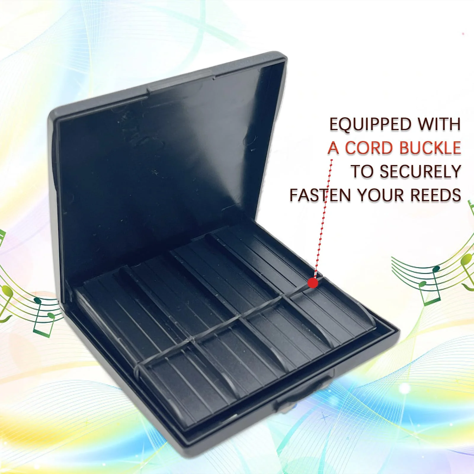 Portable Clarinet Reed Case, Saxophone Reed Storage Case Double-Sided Storage for 8 Reeds, Individual Card Slots Reeds Case Compatible with Alto Tenor Soprano Saxophone Reeds 1 - Image 4