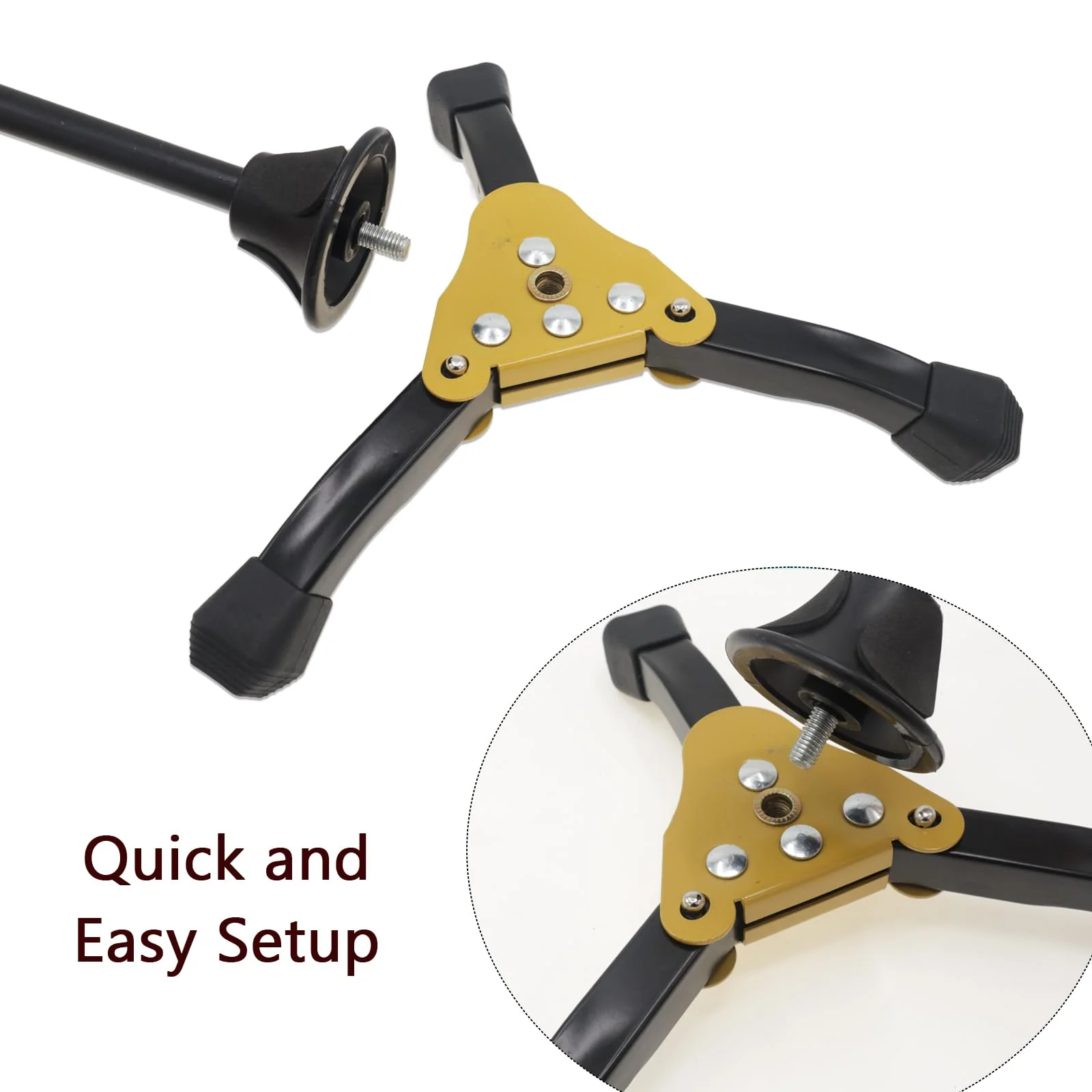 Portable Clarinet Stand, Foldable Tripod Holder for Flute, Oboe, and Other Woodwind Instruments, Perfect for Musicians to Carry Around - Image 4