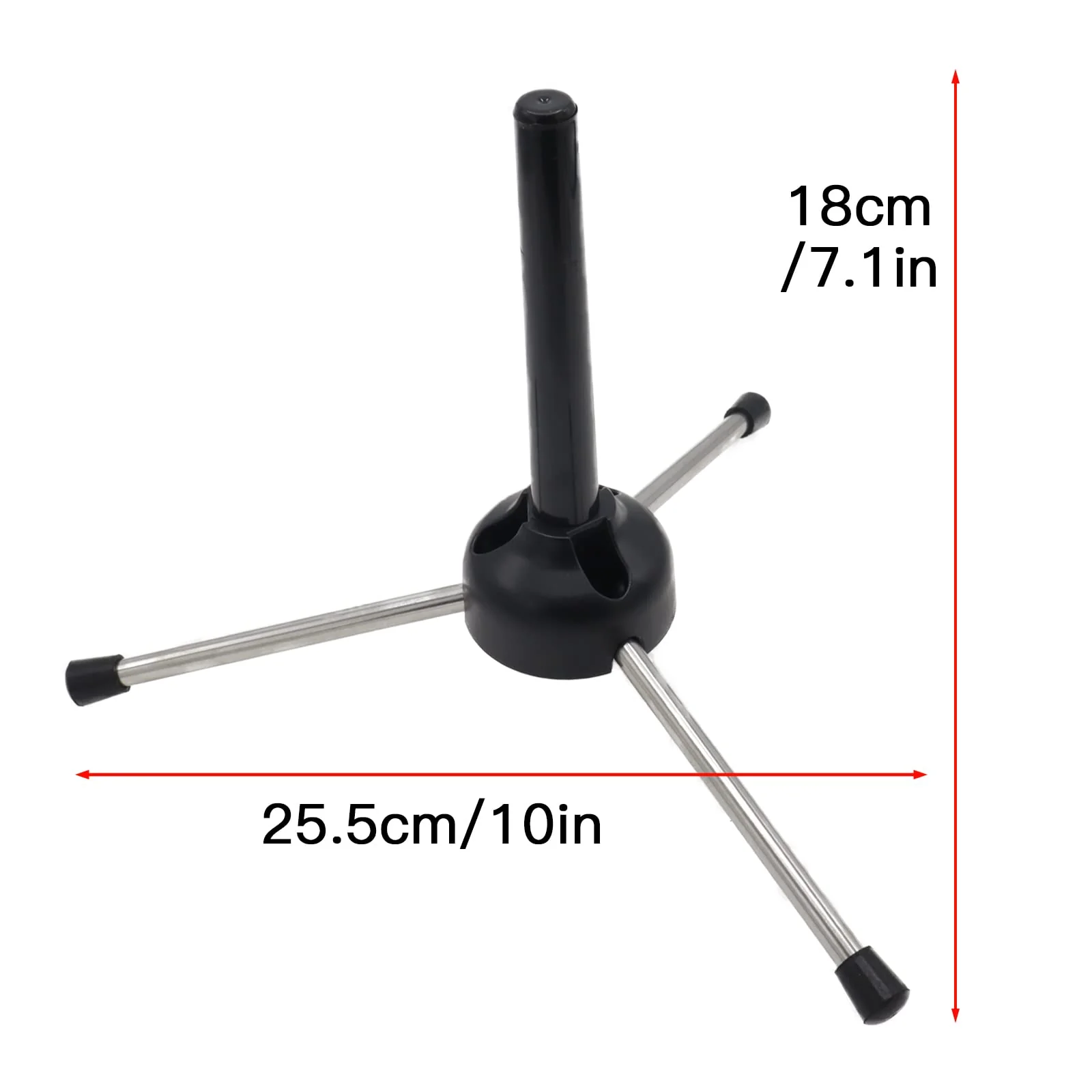 Portable Clarinet Stand Holder, Metal 3-Leg Clarinet Support, Flute Stand Compatible with Clarinets, Saxophones, and Other Wind Instruments - Image 3