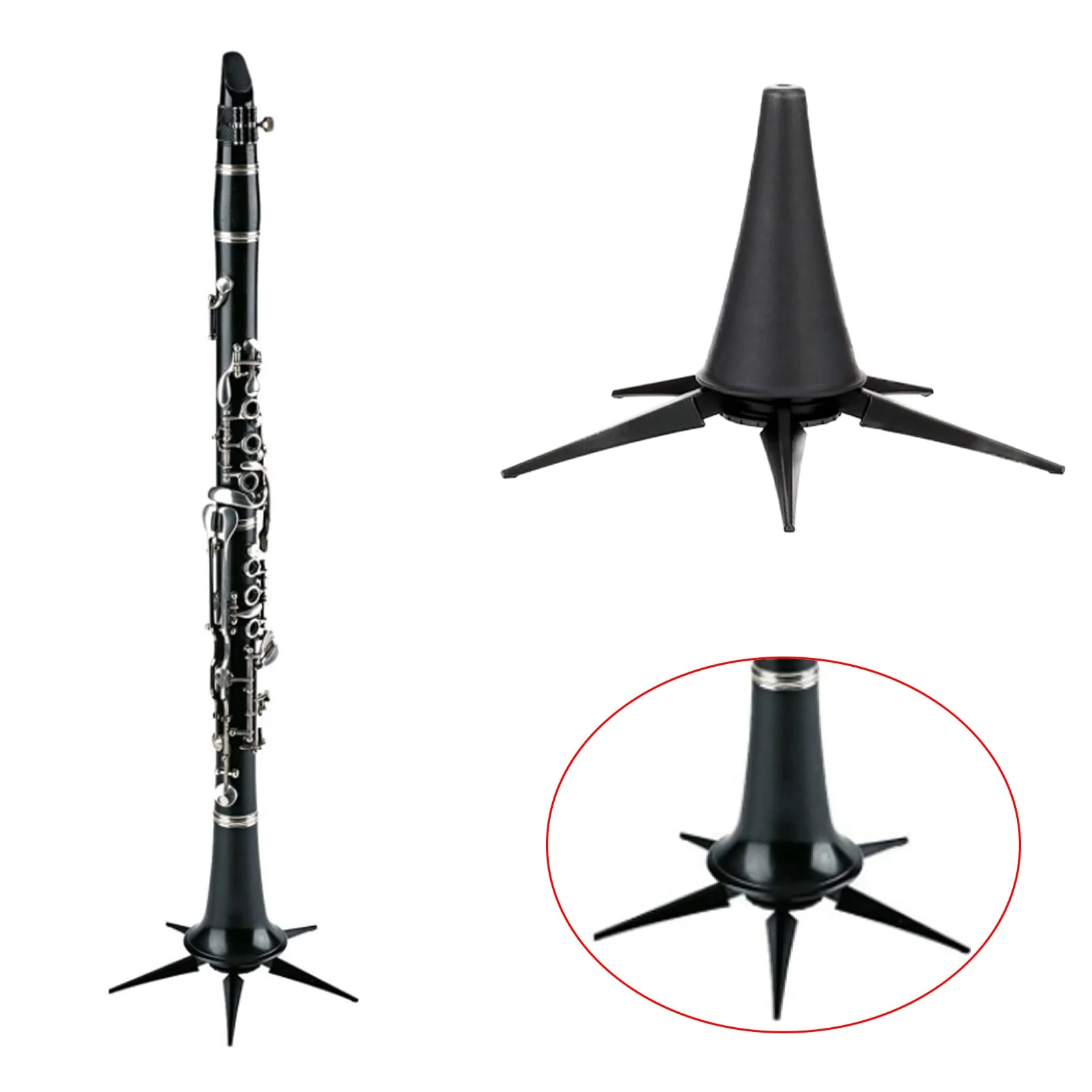 Portable Clarinet Stand Holder, Metal Folding Clarinet Stand, 5-Leg Stable Support Clarinet Rest, Clarinet Accessories - Image 6