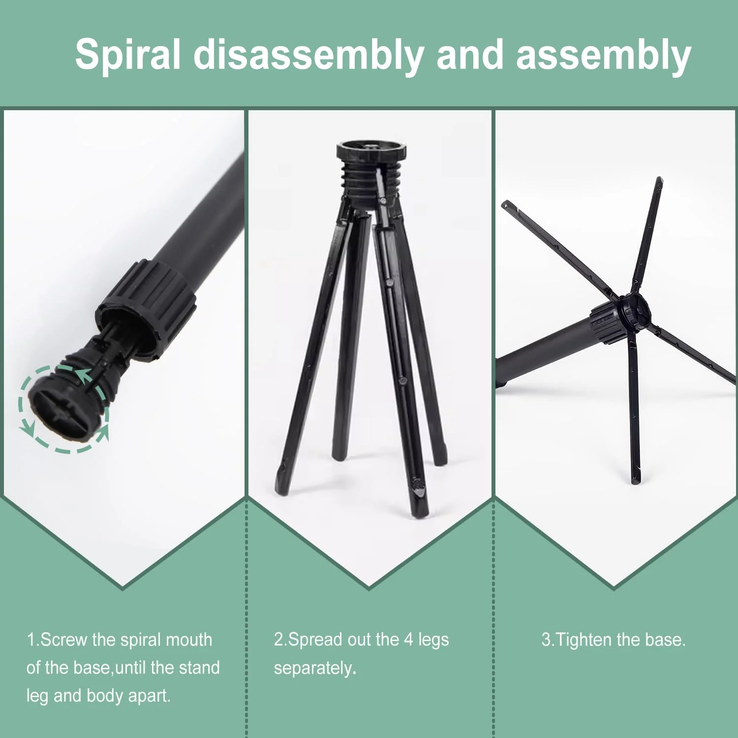 Portable Flute Stand Foldable Flute Stand Metal Base, 4-Leg Flute Stand for Flute Piccolo - Image 4