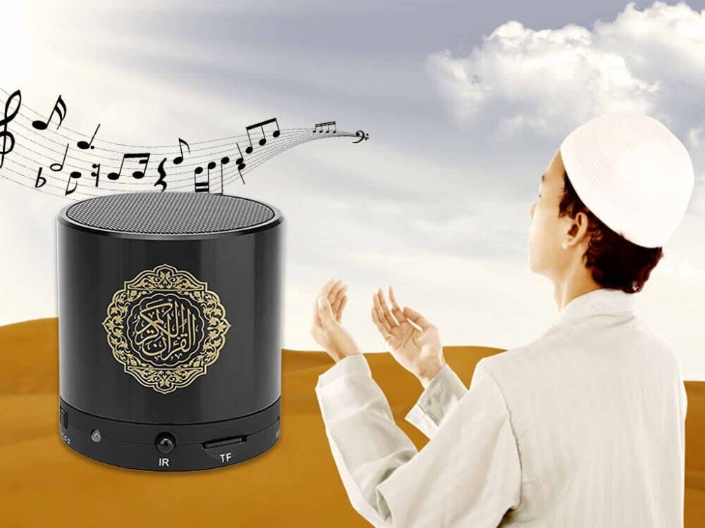 Portable Quran Speaker with Remote Control - MP3 Player, 18 Reciters & 15 Translations (Black) - Image 6