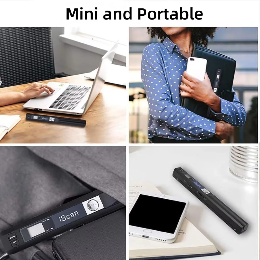 Portable Scanner,Handheld Mini Small Pen Type Scanner Scanning Wand Colour Photo A4 Document Scanning Equipment - Image 7