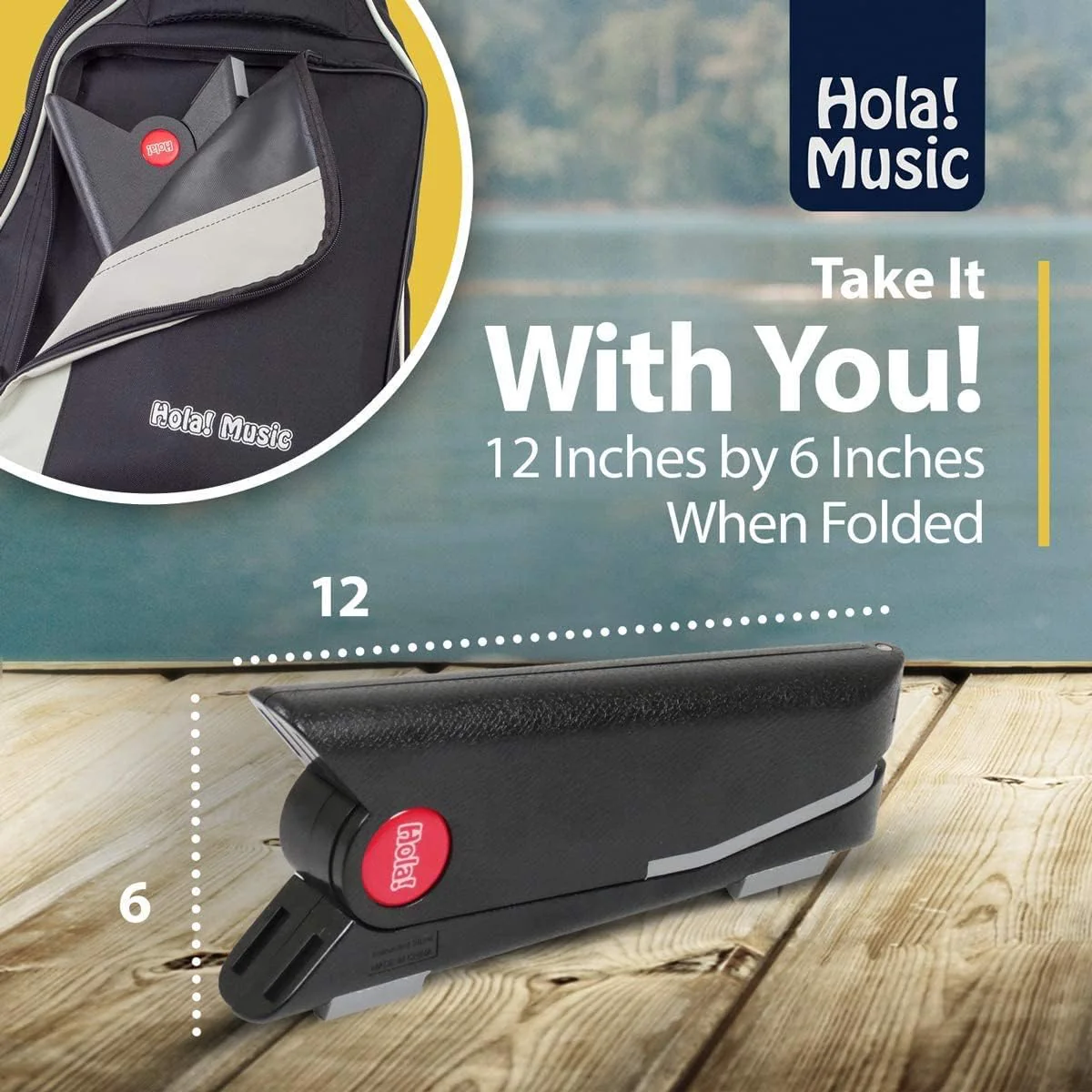 Portable Stand for Acoustic and Classical Guitars by Hola! Music 1 Pack - Image 5