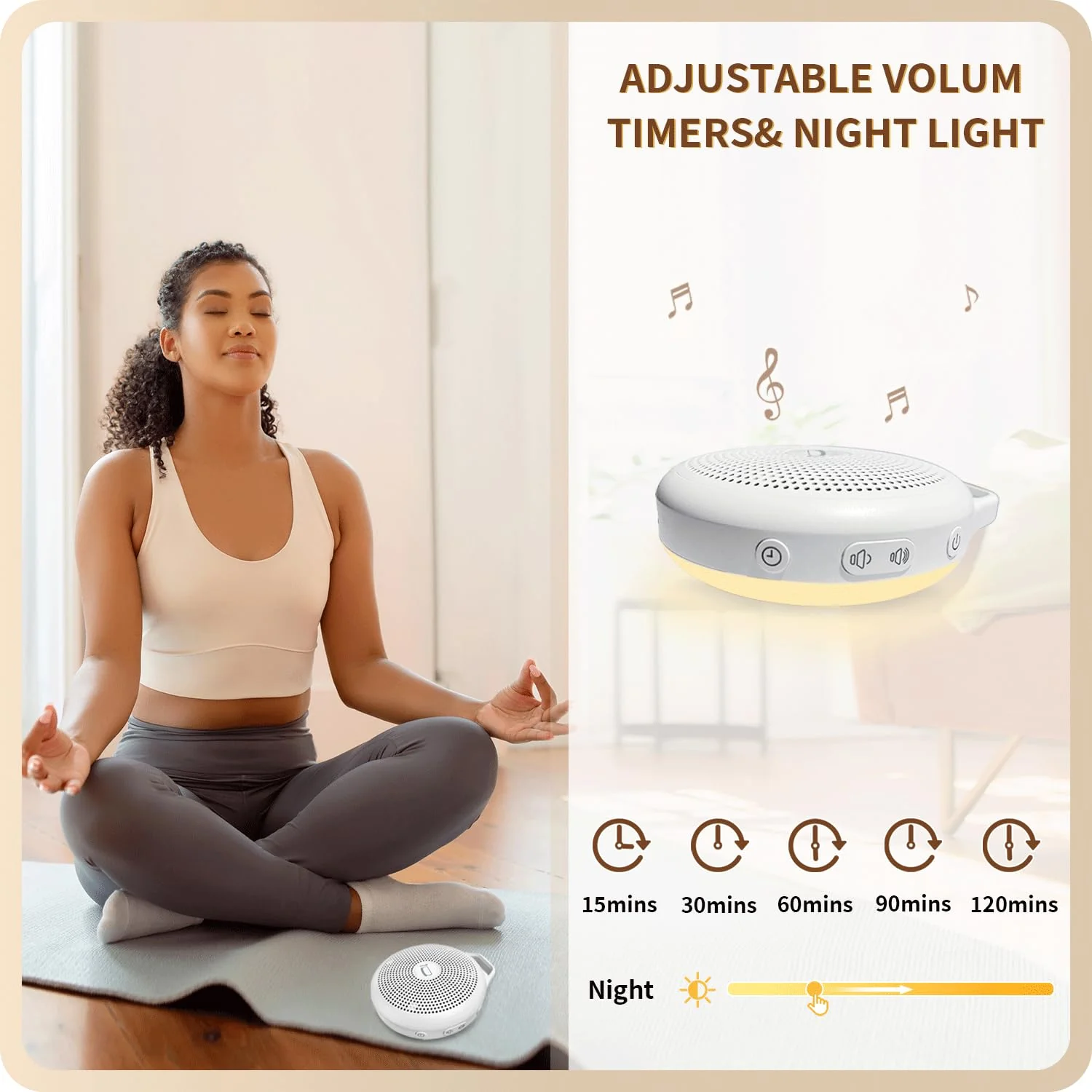 Portable Tibetan Singing Bowl Machine - Sound Bowl with Over 10 Meditation Noises, Crystal Healing, Chakra Healing, Spiritual Mindfulness and Sound Therapy, Yoga Gift Women/Men. - Image 4
