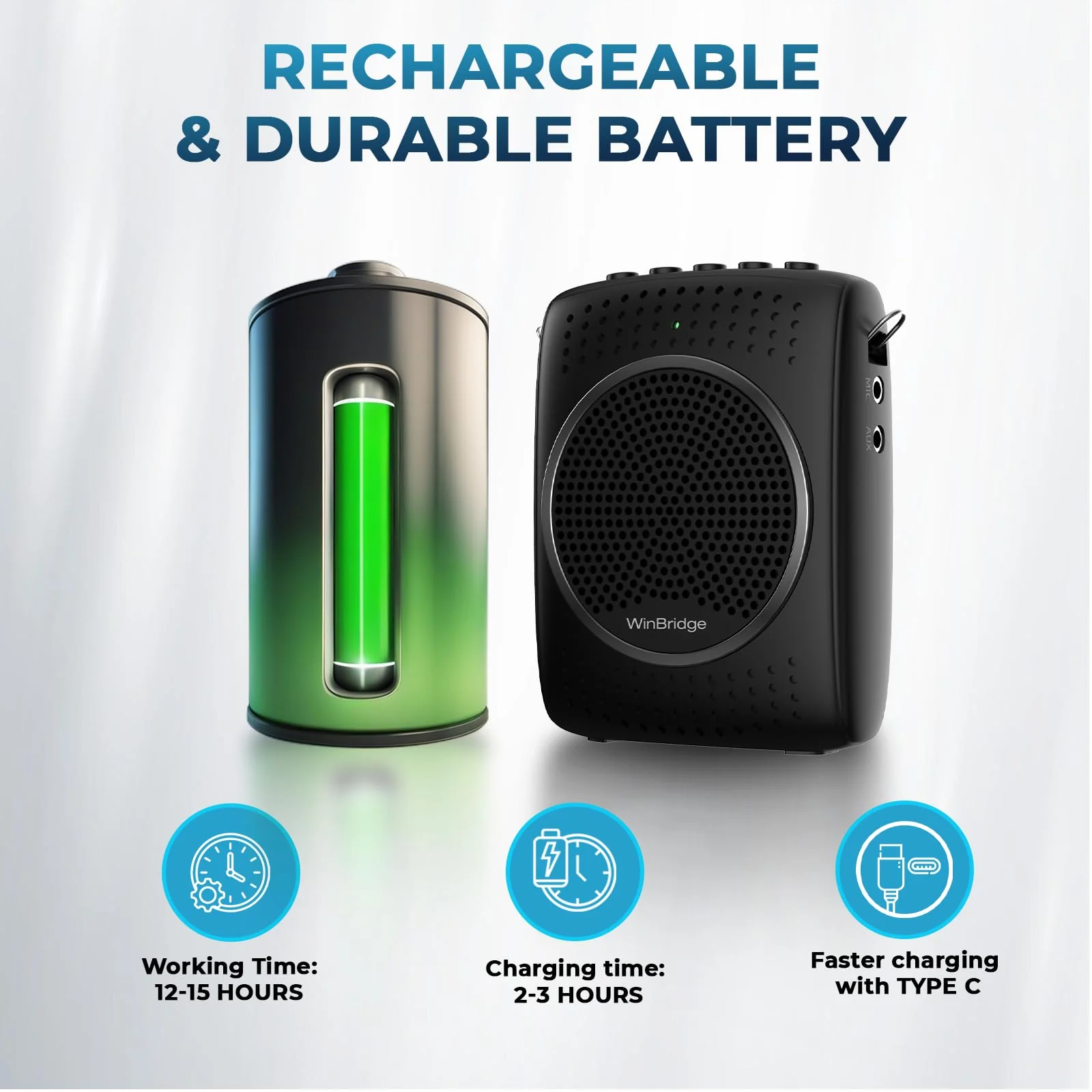 Portable Voice Amplifier Microphone with Speaker, Portable Speaker with Lavalier/Headset Microphone - Mini Pa System for Speaking Teachers Classroom Tour Guide 2024 Updated - Image 7