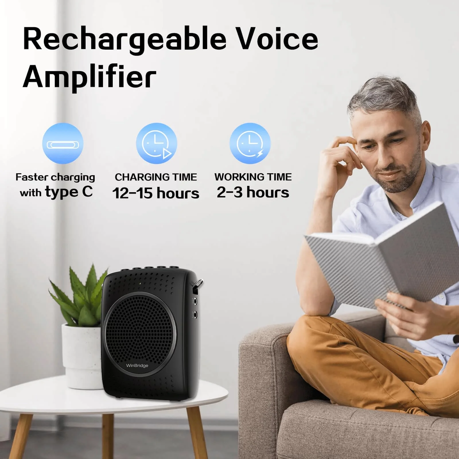 Portable Voice Amplifier Microphone with Speaker, Portable Speaker with Lavalier/Headset Microphone - Mini Pa System for Speaking Teachers Classroom Tour Guide 2024 Updated - Image 8