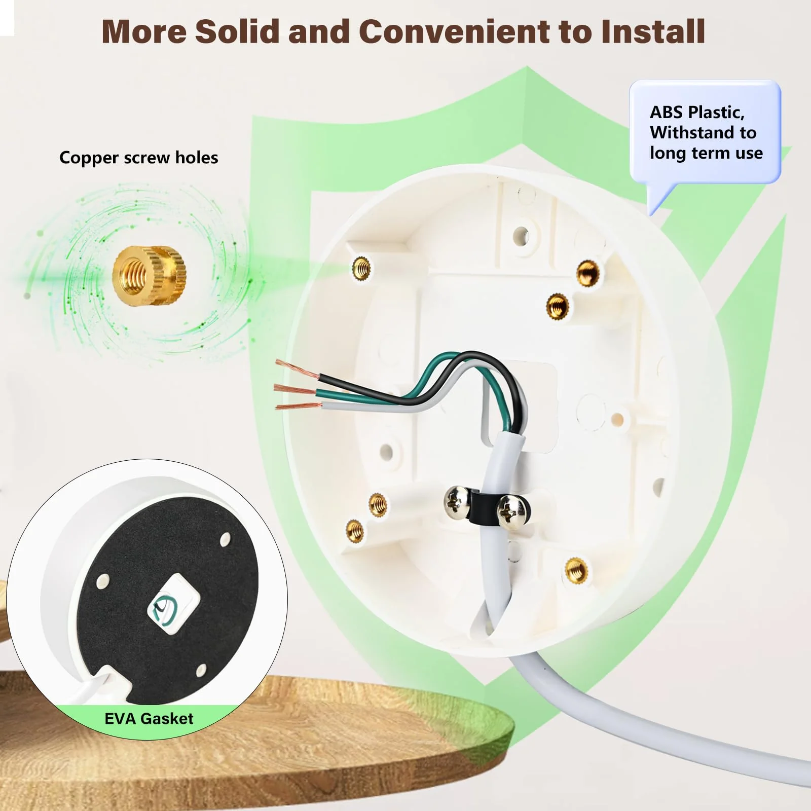 Power Cable and Plug-in Mount for Floodlight Cams Compatible with Floodlight Cam Wired Pro/Plus, Blink Wired Floodlight Camera, Electrical Box with 20ft Weatherproof Cable -(2in1 Mount and Cord Set) - Image 6