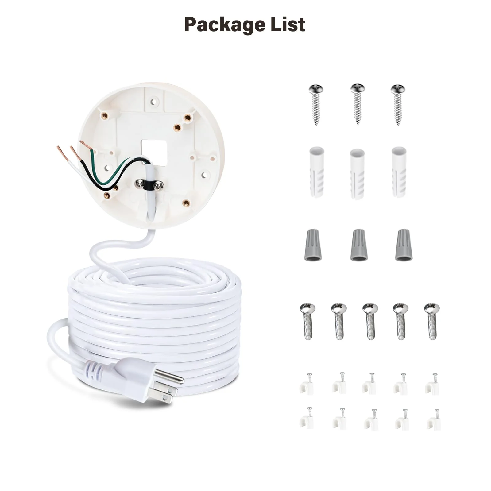 Power Cable and Plug-in Mount for Floodlight Cams Compatible with Floodlight Cam Wired Pro/Plus, Blink Wired Floodlight Camera, Electrical Box with 20ft Weatherproof Cable -(2in1 Mount and Cord Set) - Image 7
