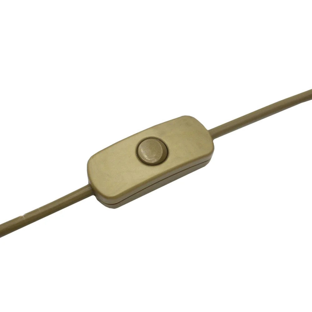 Power Cable with Plug and Switch 2 Metres Gold Connection Cable Power Cable with Cord Switch and Angled Plug 3 x 0.75 mm² 250 V G Length 2000 mm - Image 4