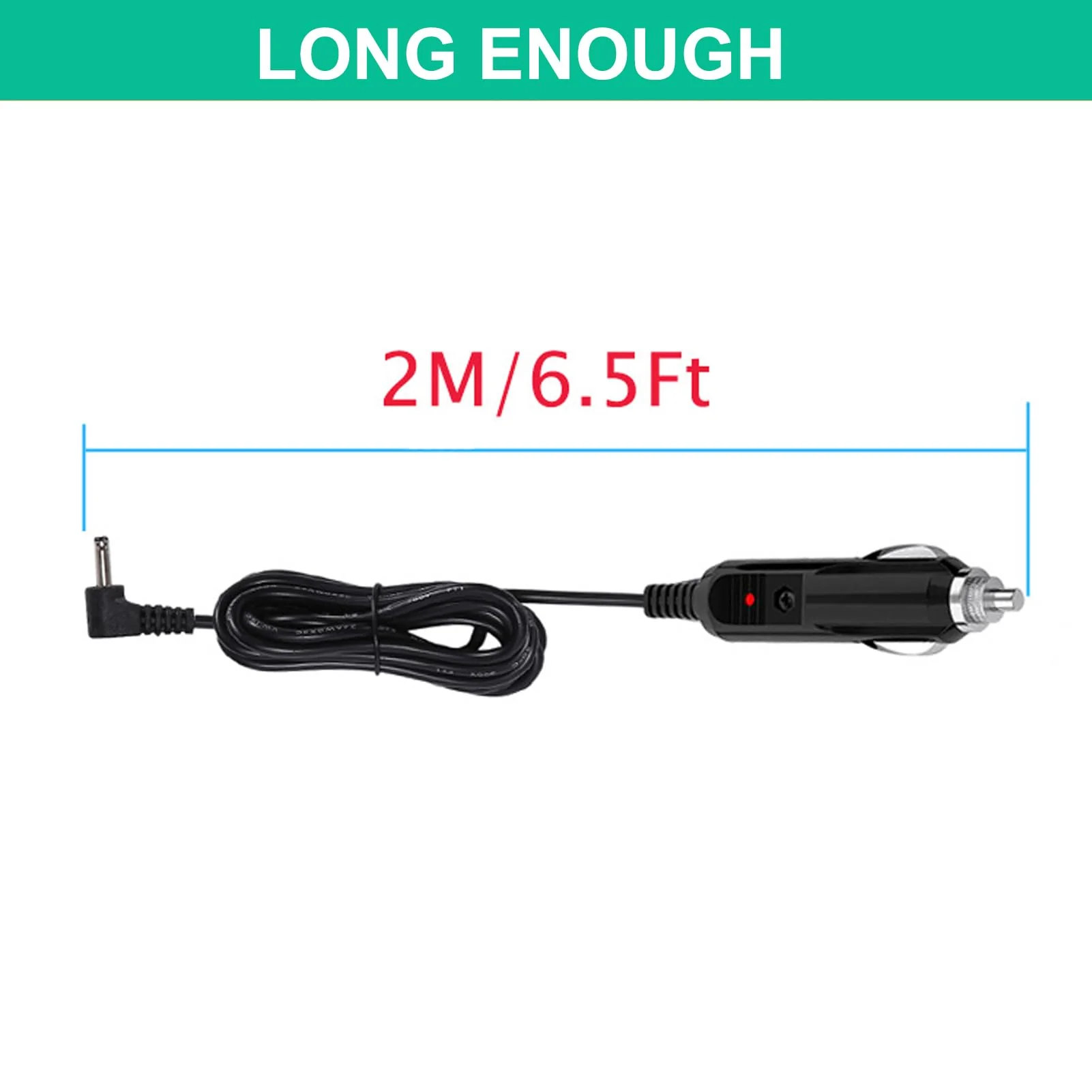 Power Cord for Furrion FOS07TADS, Whistler, Uniden DFR1 DFR3, Cobra 480i Esr800 Xrs9370 Esd7570 Radar Detector Car Adapter Charger - Image 3