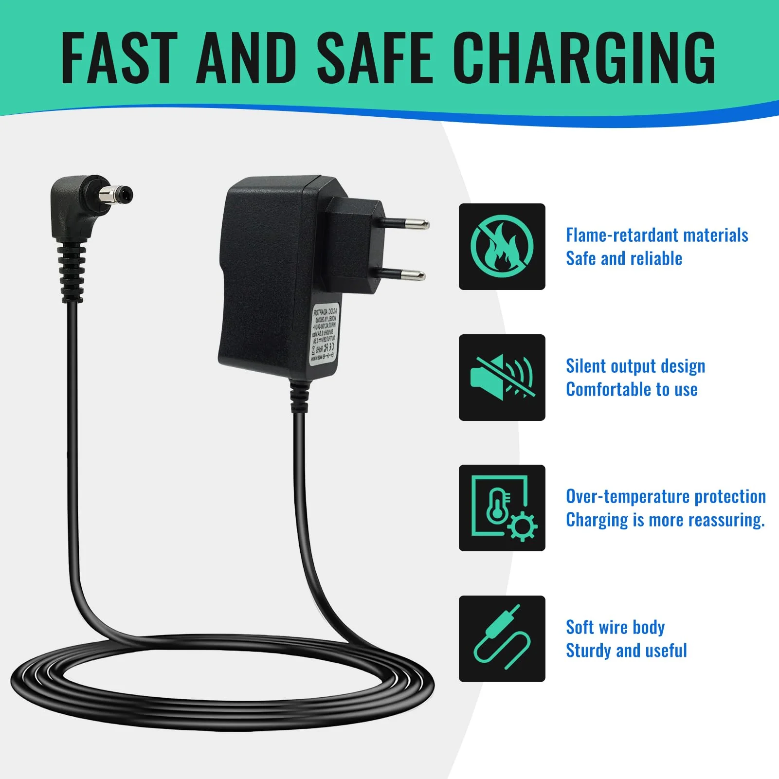 Power Supply 6V Charger Blood Pressure Monitor Compatible with Omron, X2/X2 Basic X3/6 Comfort, X4/7 Smart, M2 Basic, M3/M3 Comfort, M4, Intelli IT, M7 Intelli IT, hhp-cm01, M400/500/700, Power - Image 3