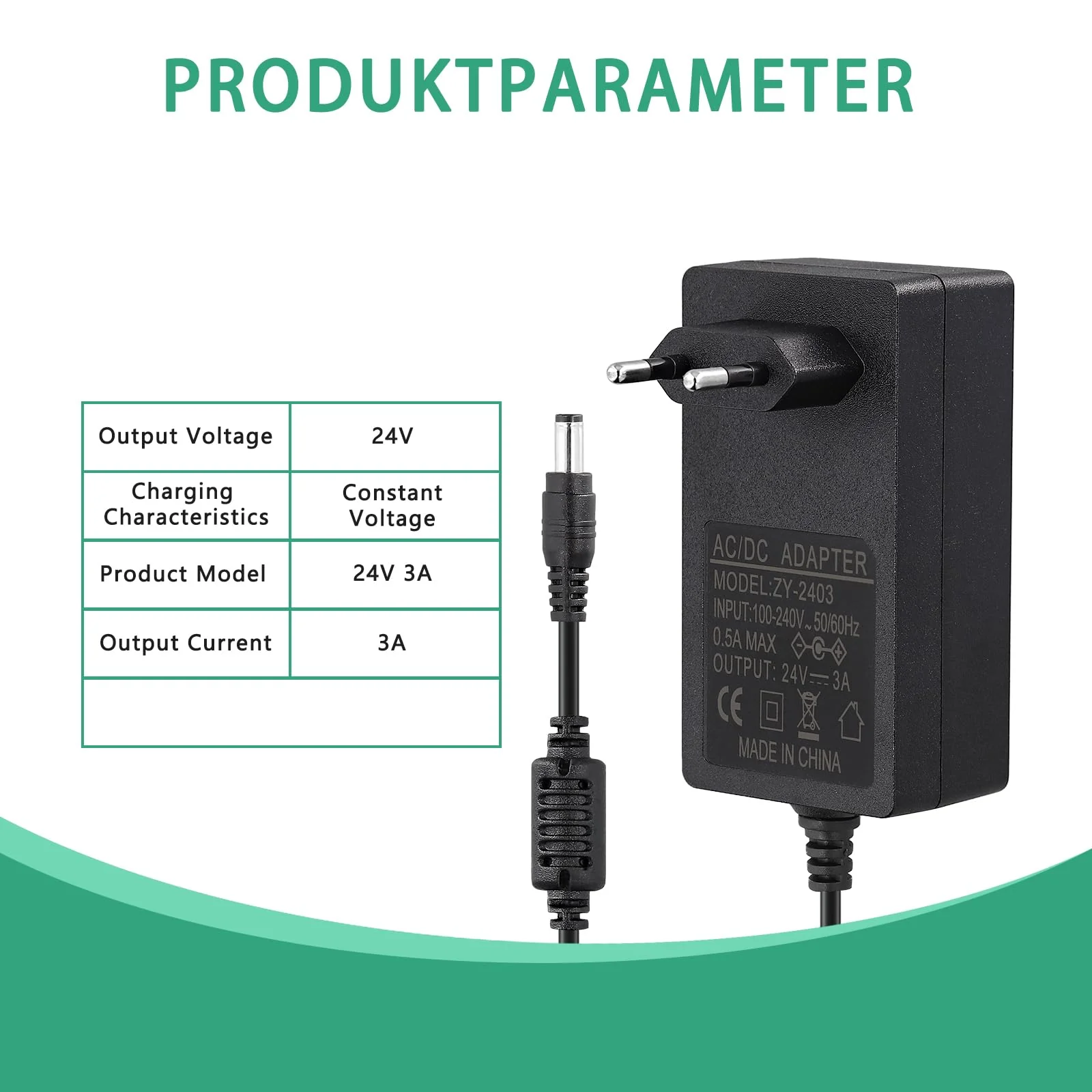 Power Supply Adapter 24V 3A 72W Universal Transformer 100-240AC 50/60hz Power Supply AC to DC Converter Transformer for 24V Strip Driver - Image 4