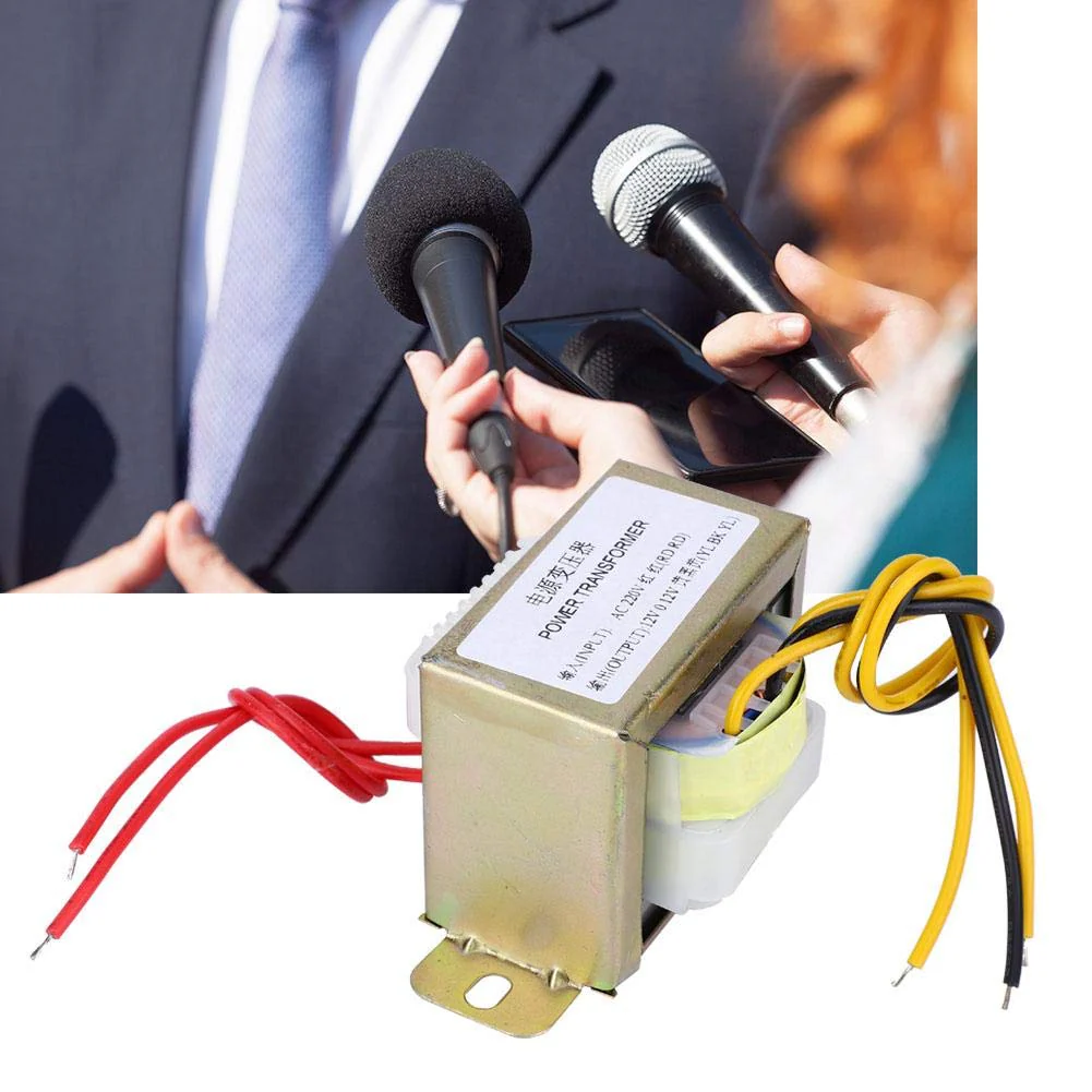 Power Transformer AC 220 V to Dual AC 12 V Step-Down Transformer Module for 2.1 Channel Amplifier Board, 12 V 30 W (AC 220 V to Dual AC 12 V) - Image 3