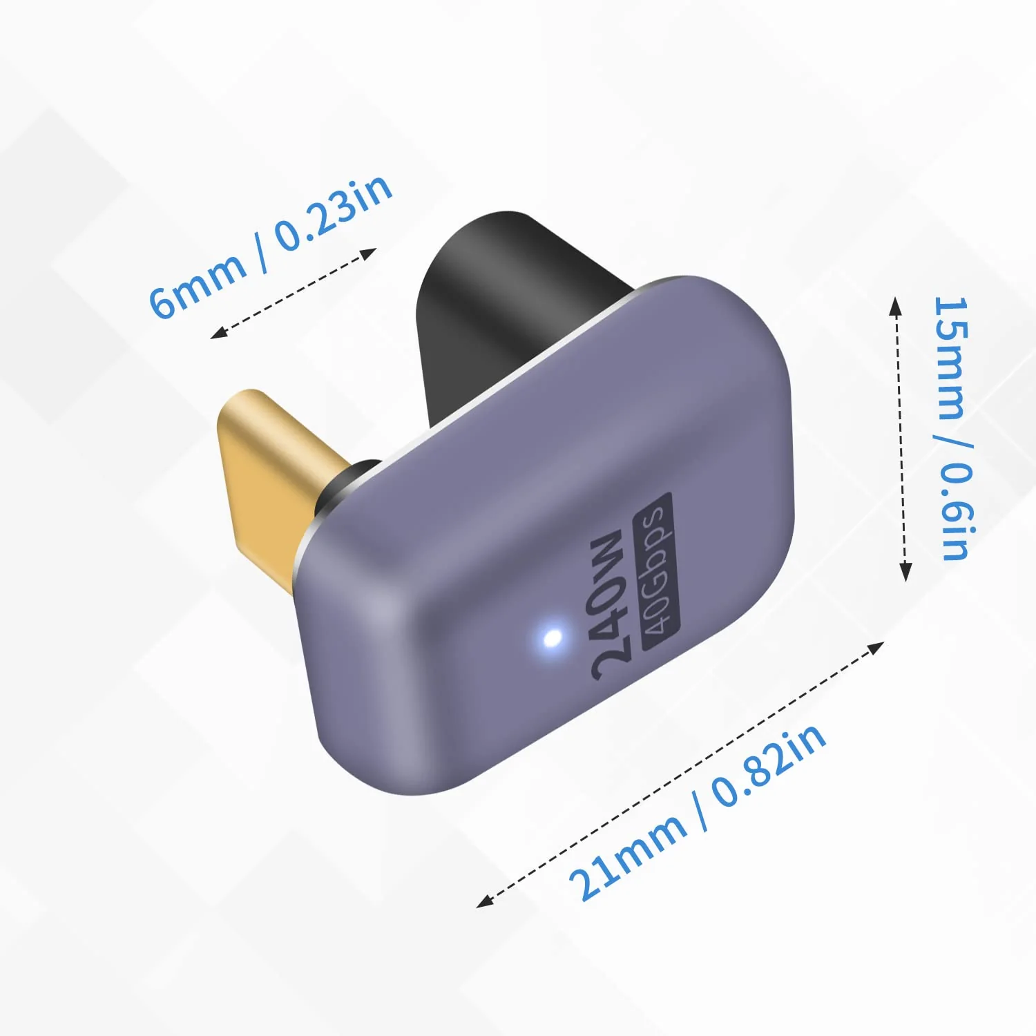 Poyiccot 180 Degree USB C Adapter 240W, 2Pack U Shape USB C Adapter 40Gbps, USB C 180 Degree Angled USB C Extender Connector Support 8k Video Audio Display for Laptop, MacBook, Thunderbolt 4/3 USB C 180 Degree Adapter 240W - Image 6