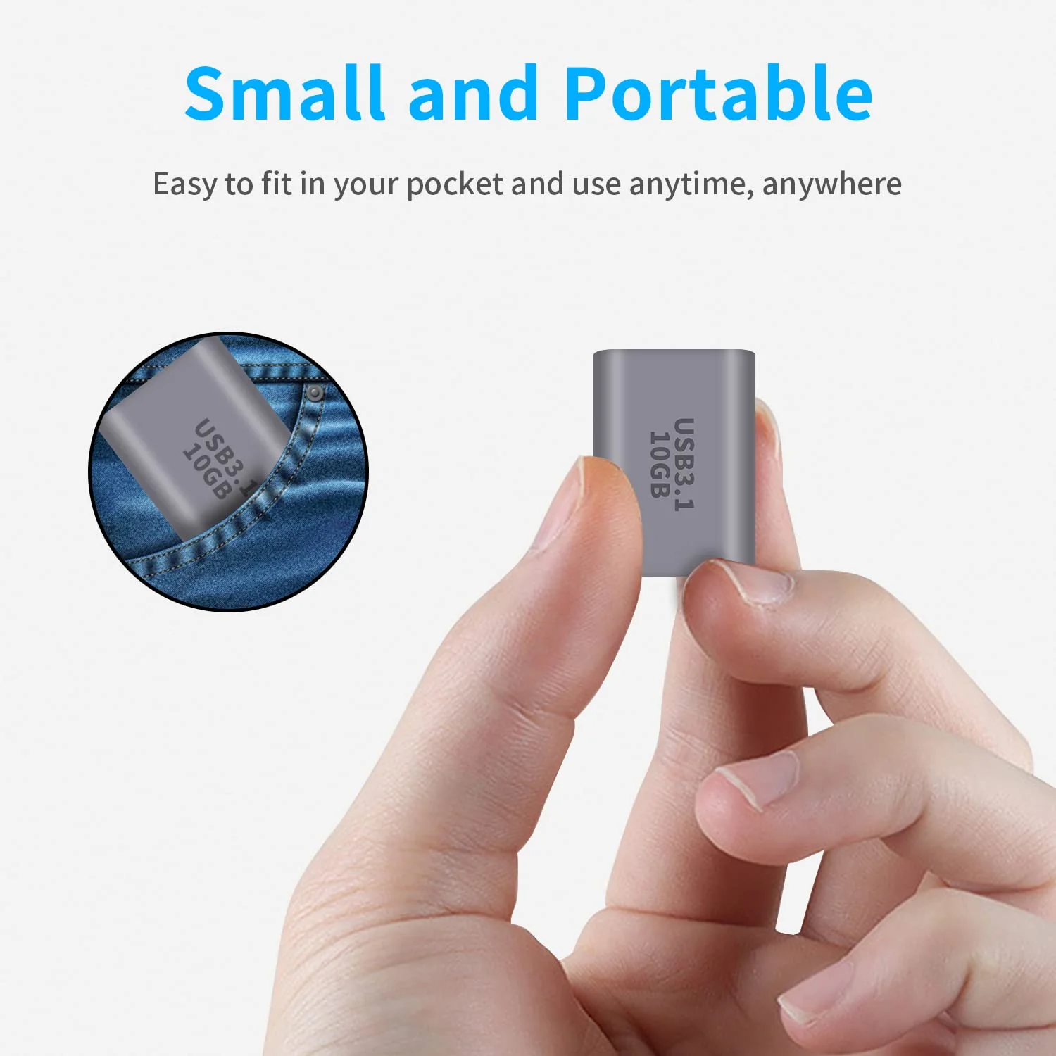 Poyiccot USB A to USB C Adapter, 2Pack USB C Female to USB Female Adapter, 10Gbps USB A Female to USB C Female Adapter Bi-Directional (USB 3.1 Type C Gen2) Compatible for iPhone, MacBook Pro, Laptop USB A to USB C Extender-2pack - Image 5
