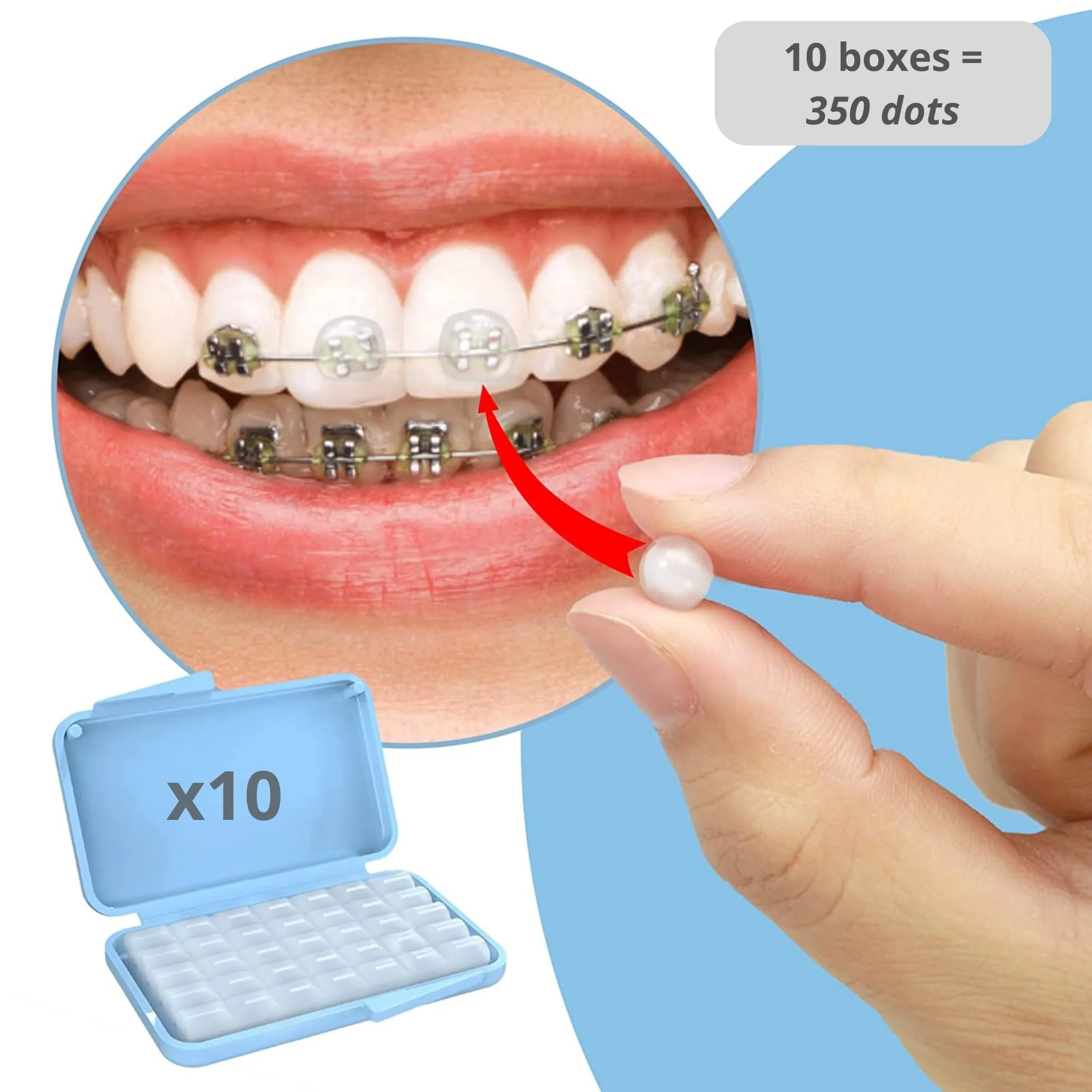 Pre-Cut Orthodontic Wax | Dental Wax for Braces (10 Boxes, No Flavouring) 10 stück - Image 5