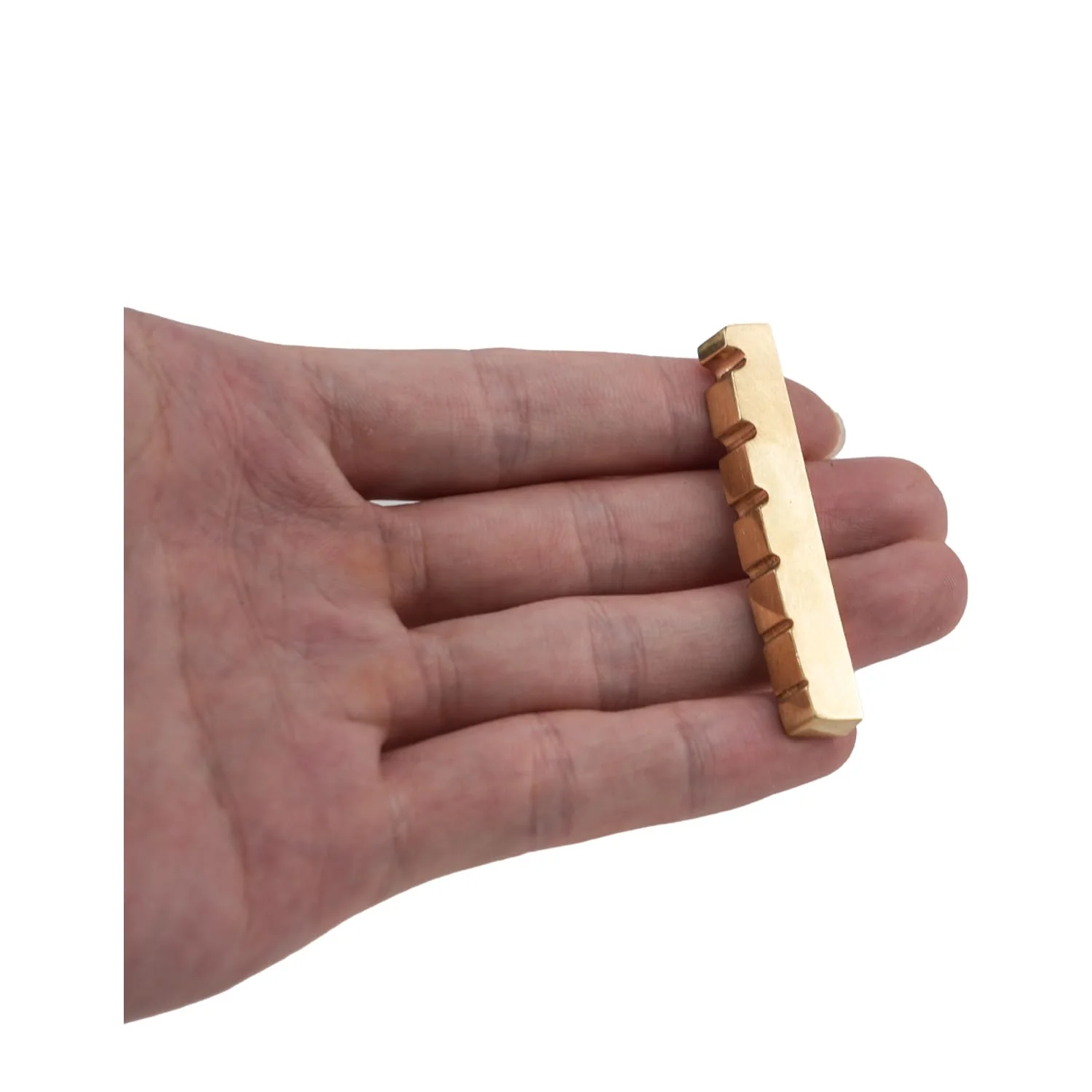 Pre-Slotted Bass guitar Brass nuts 6 string Bass Top Nut 54mm x 6mm - Image 8