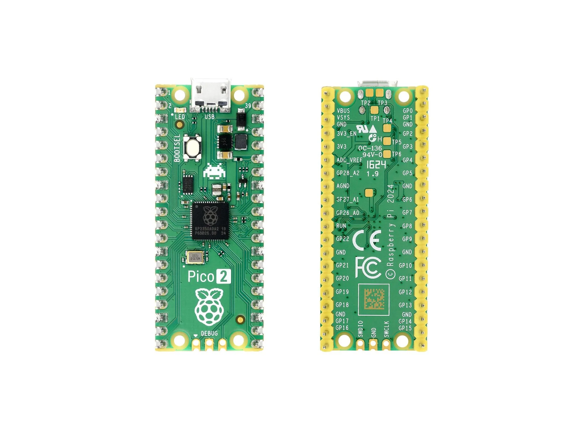 Pre-Soldered Raspberry Pi Pico 2 with Header RP2350 Microcontroller Board Mini Board Kit Based on RP2350 Chip, Dual-Core & Dual Architecture, Support C/C++/Python - Image 7