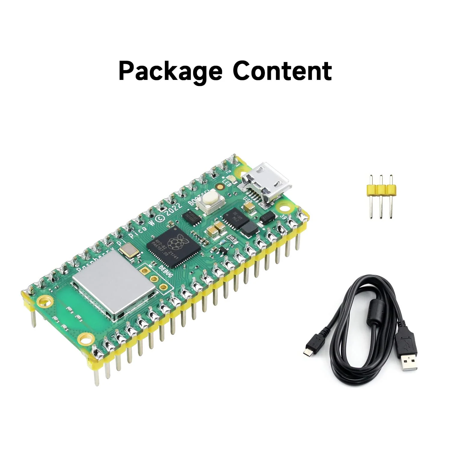 Pre-Soldered Raspberry Pi Pico W RP2040 Microcontroller Board Mini Board Kit Based on Raspberry Pi RP2040 Dual-Core Processor, Built-in WiFi, Support C/C++/Python - Image 2