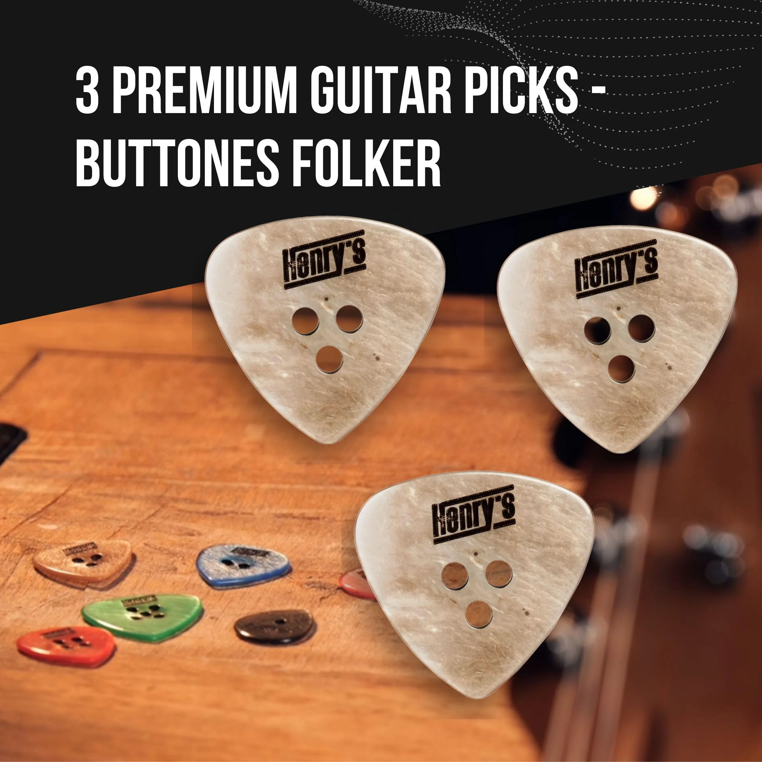 Premium Guitar Picks Folker Brown - Exceptional Sound Precise Tones - Guitar Picks For Acoustic Electric Guitar - Guitar Accessories Gift Men Begginers Guitarists Gift - Image 2