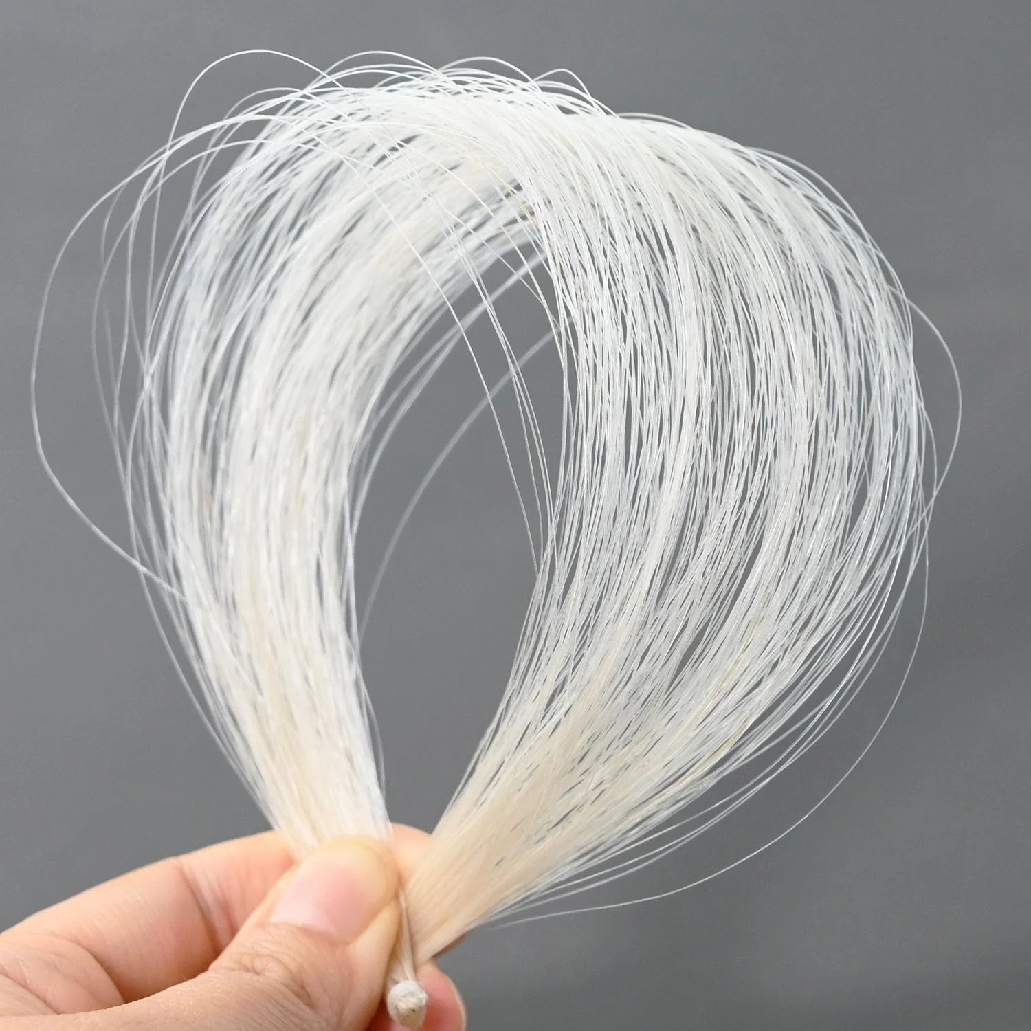 Premium Mongolian Horse Hair for Bass Bow Unbleached, White 29'' Music Instrument Accessories - Image 3