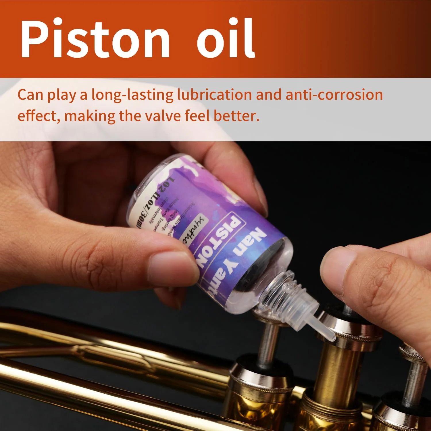 Premium Synthetic Tuning Slide Grease Oil +Valve Oil/Piston Oil for Trumpet, Trombone, French Horn, Tuba, Euphonium & other Brass Instruments,30ml (1.02 fl. Oz)/each bottle - Image 3