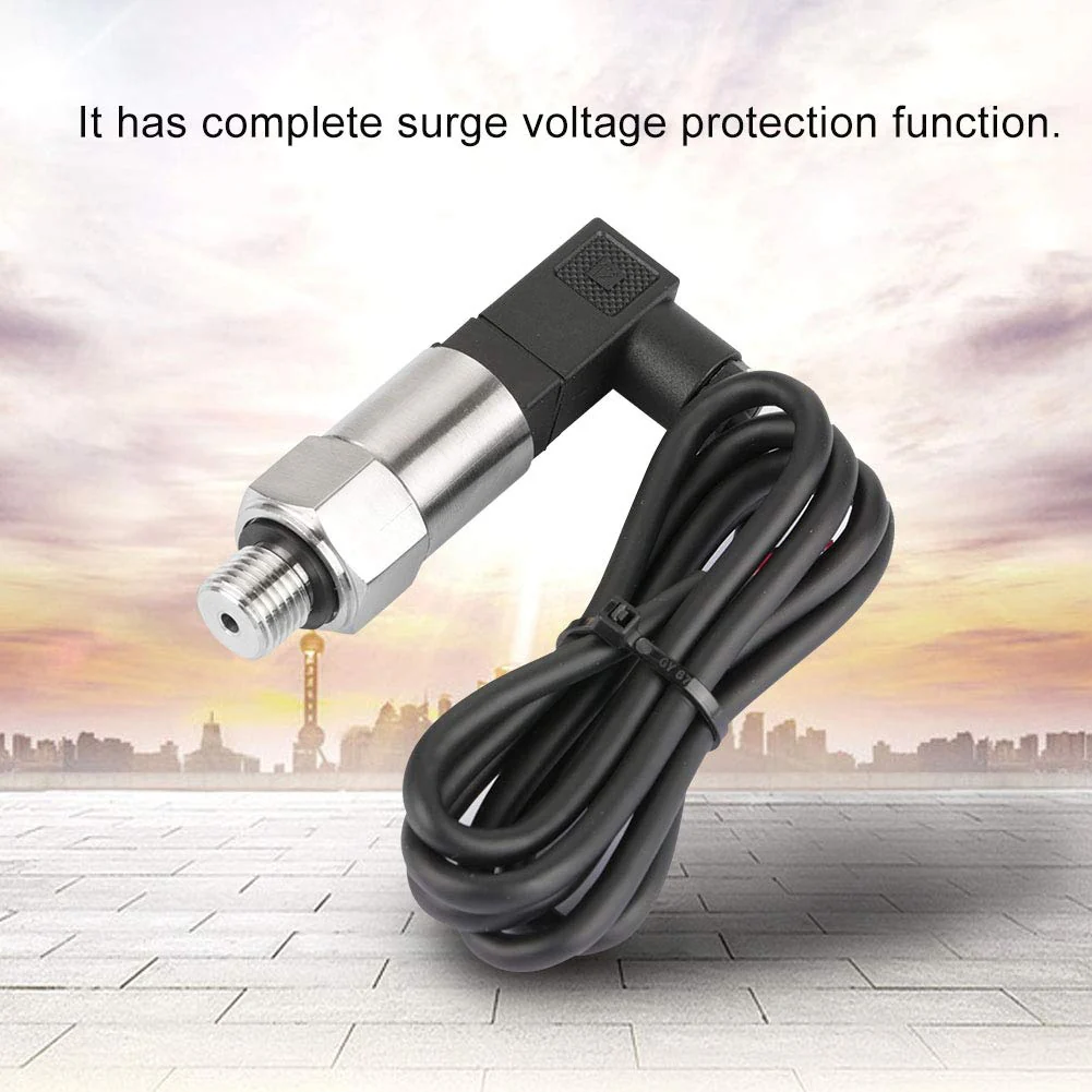 Pressure Transmitter, 4-20 mA Output G1/4 Inch Silicon Pressure Sensor for Water, Gas, Fuel, Oil or Air Pressure (0-1MPA) - Image 3