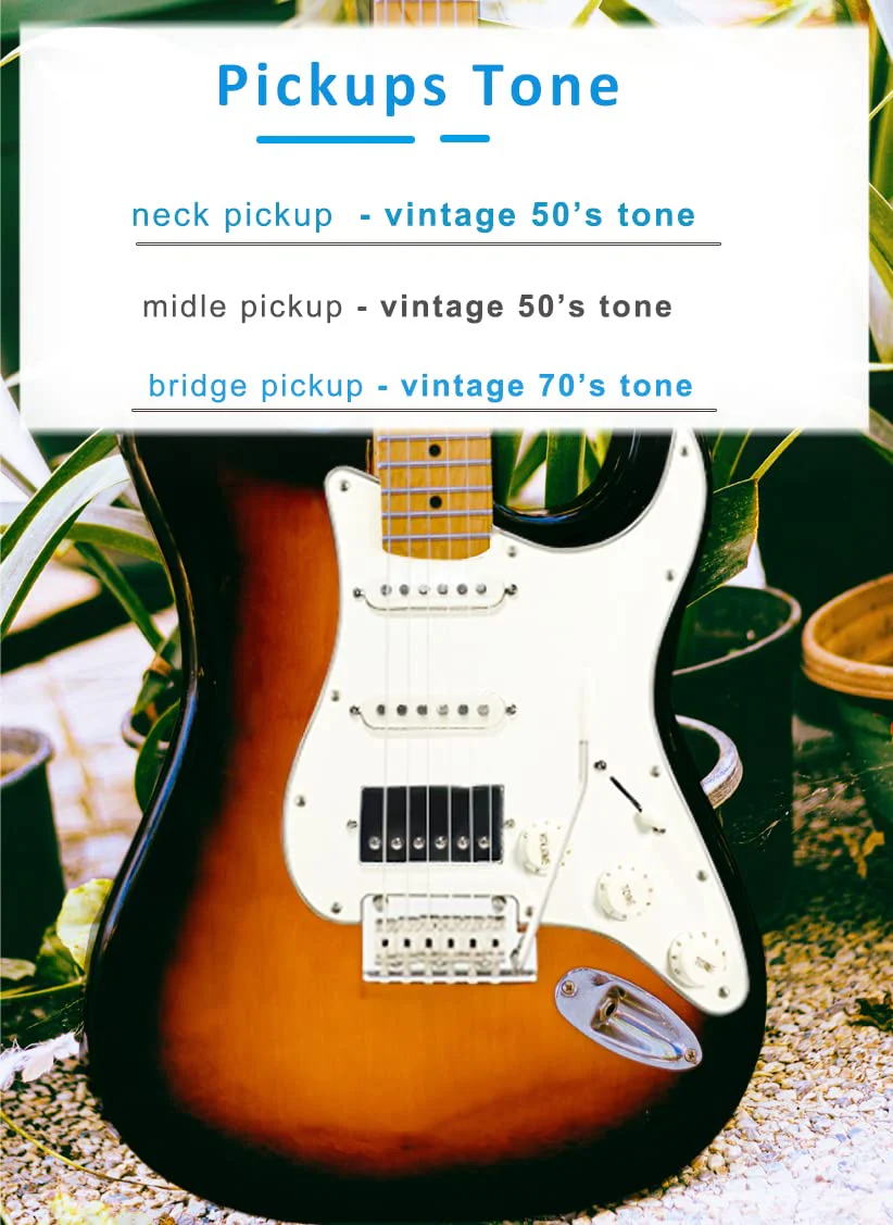 Prewired Pickguard with SSH Pickup Set, 3-ply Pick Guard Loaded High Output Alnico V Single Coil Humbucker Pick-ups, Electric Guitar Scratchplate as Luthier Replacement Parts, Cream-0C adged white 90C - Image 3
