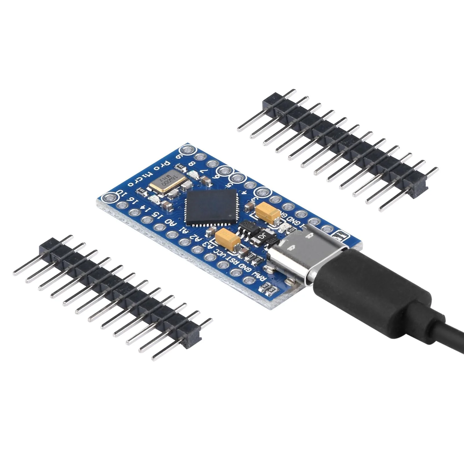 Pro Micro 32U4 Module Type-C Development Board 5V 16MHz Microcontroller Pack of 2 Blue-2 Pieces - Image 2