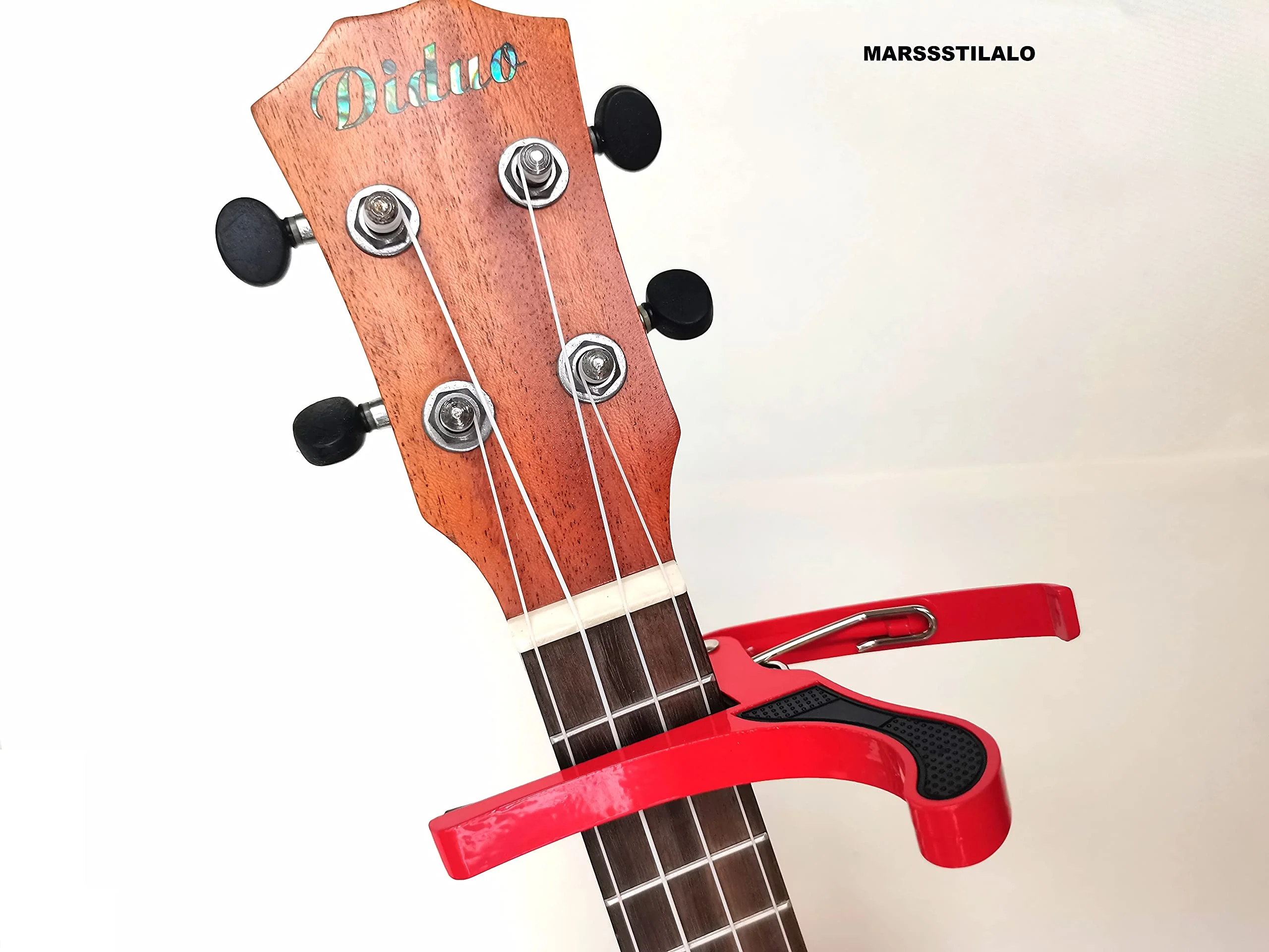 Professinal Metal Capo for Acoustic Guitars Electric Bass (Red) Red - Image 2