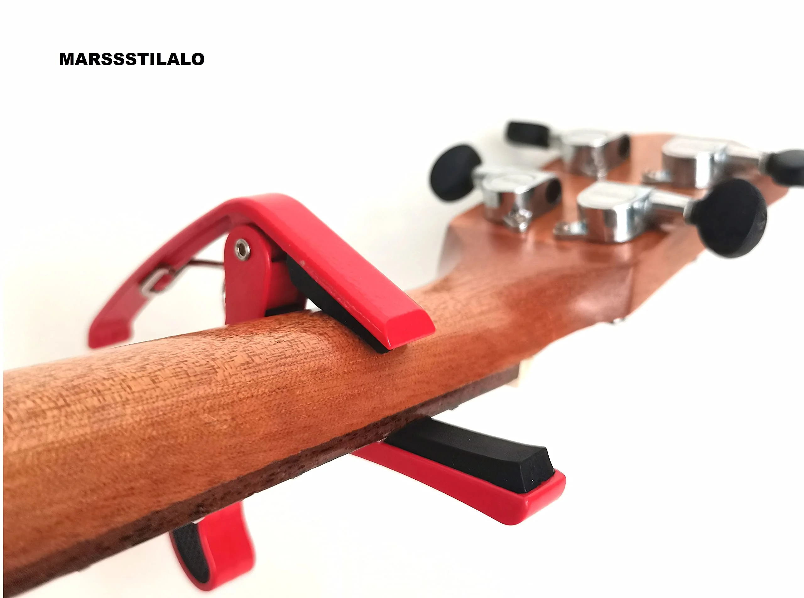 Professinal Metal Capo for Acoustic Guitars Electric Bass (Red) Red - Image 4