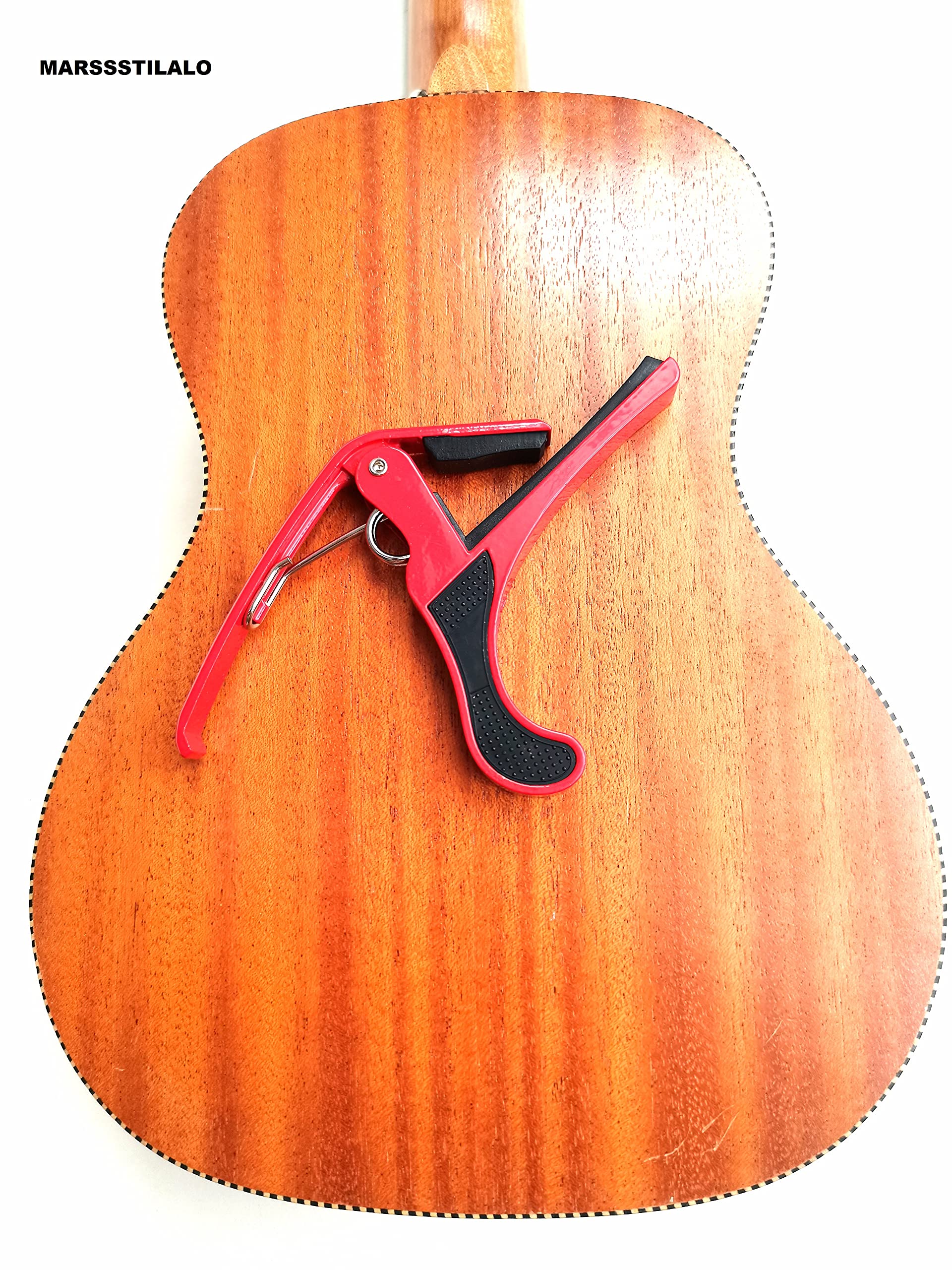 Professinal Metal Capo for Acoustic Guitars Electric Bass (Red) Red - Image 8