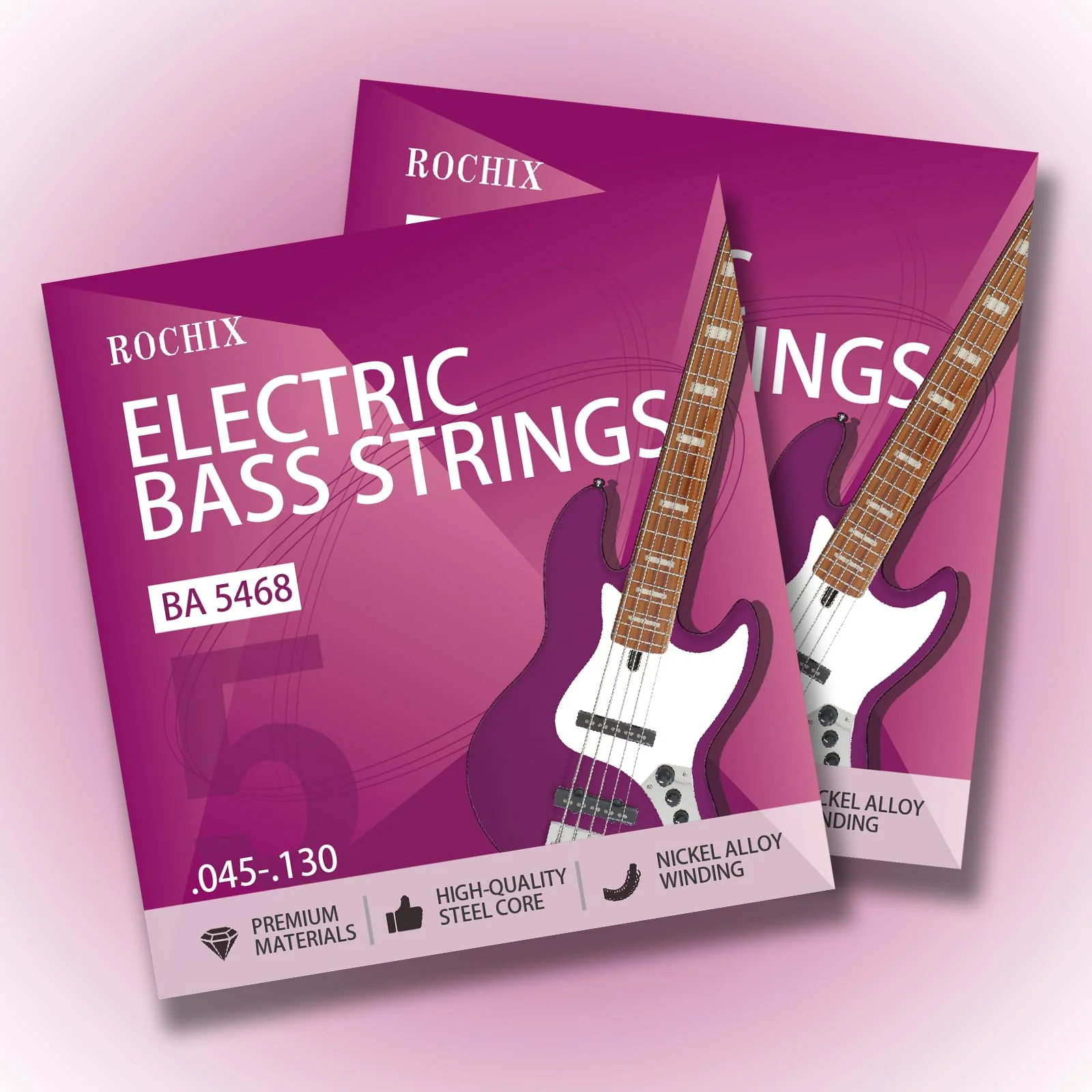 Professional 5-String Electric Bass Guitar Strings - BA 5468 Set | Steel Core with Nickel Alloy Winding | Premium Quality for Pro Players BA 5468 5-strings set - Image 5