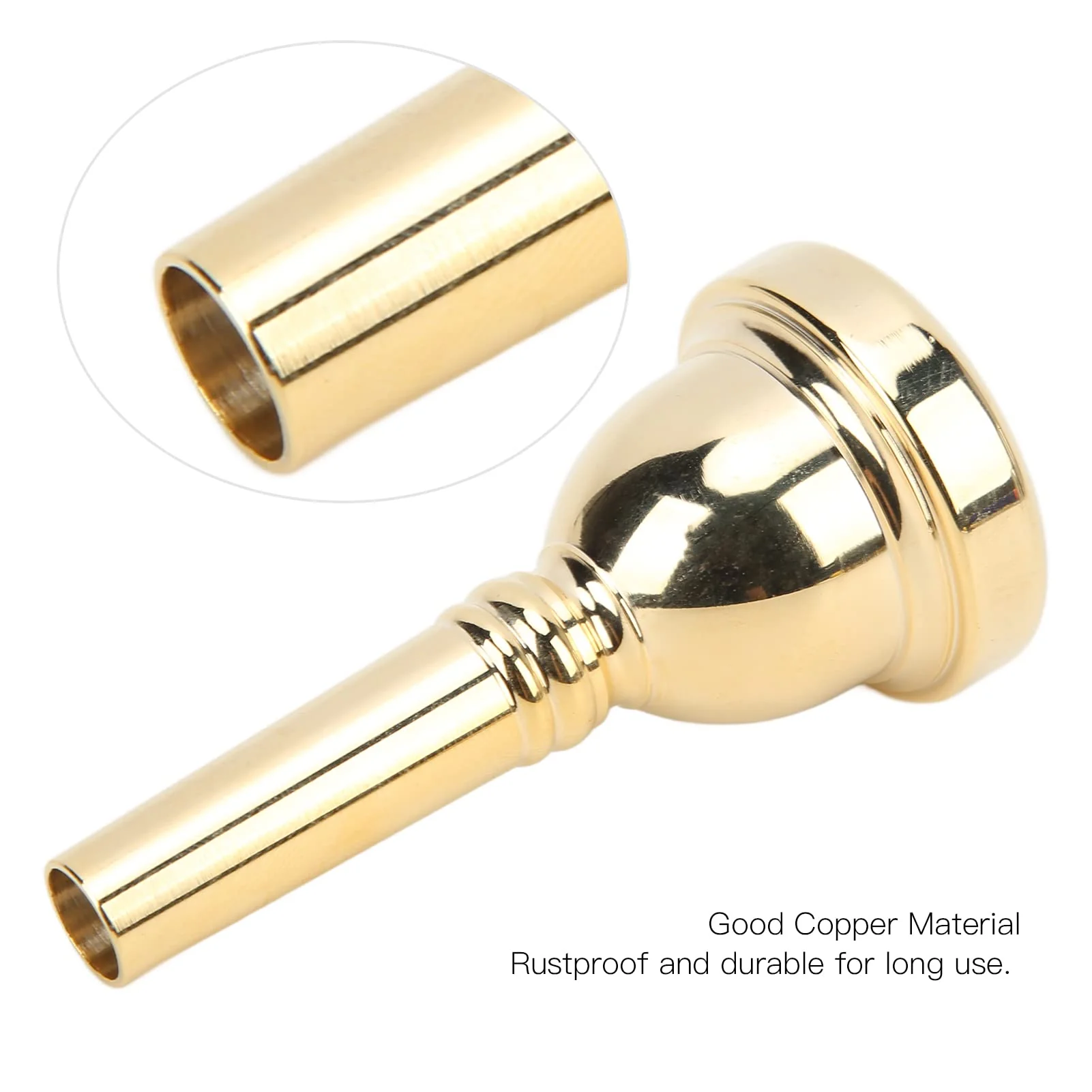 Professional Alto Trombone Mouthpiece, Gold Plated Copper Mouthpiece for Clear Sound, Durable Design for Beginners and Musicians, Ideal Gift for Trombone Players - Image 4