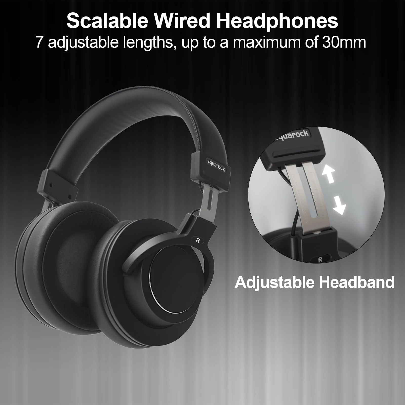 Professional Monitor Headphones Podcast/ Recording/ Live Streaming 3.5/6.5mm Wired Earphones for Audio Interface Over Ear Comfortable Headphones Stereo 50mm Sound Drive, 32Ω lmpedance（D1,Black） - Image 3
