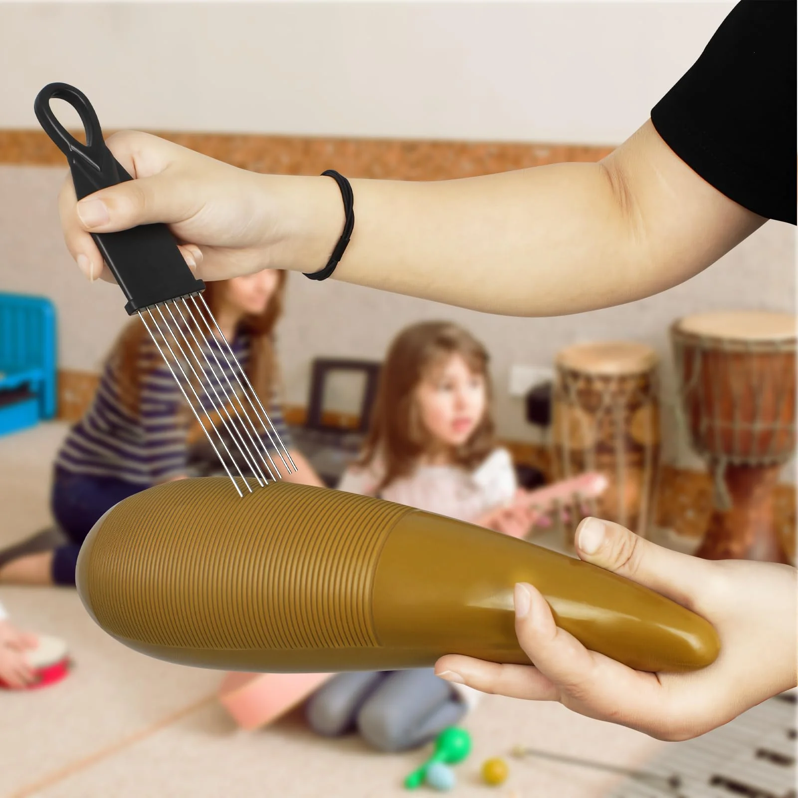 Professional Novelty Guiro W/Scraper Percussion Instrument of Puerto Rico - Image 4