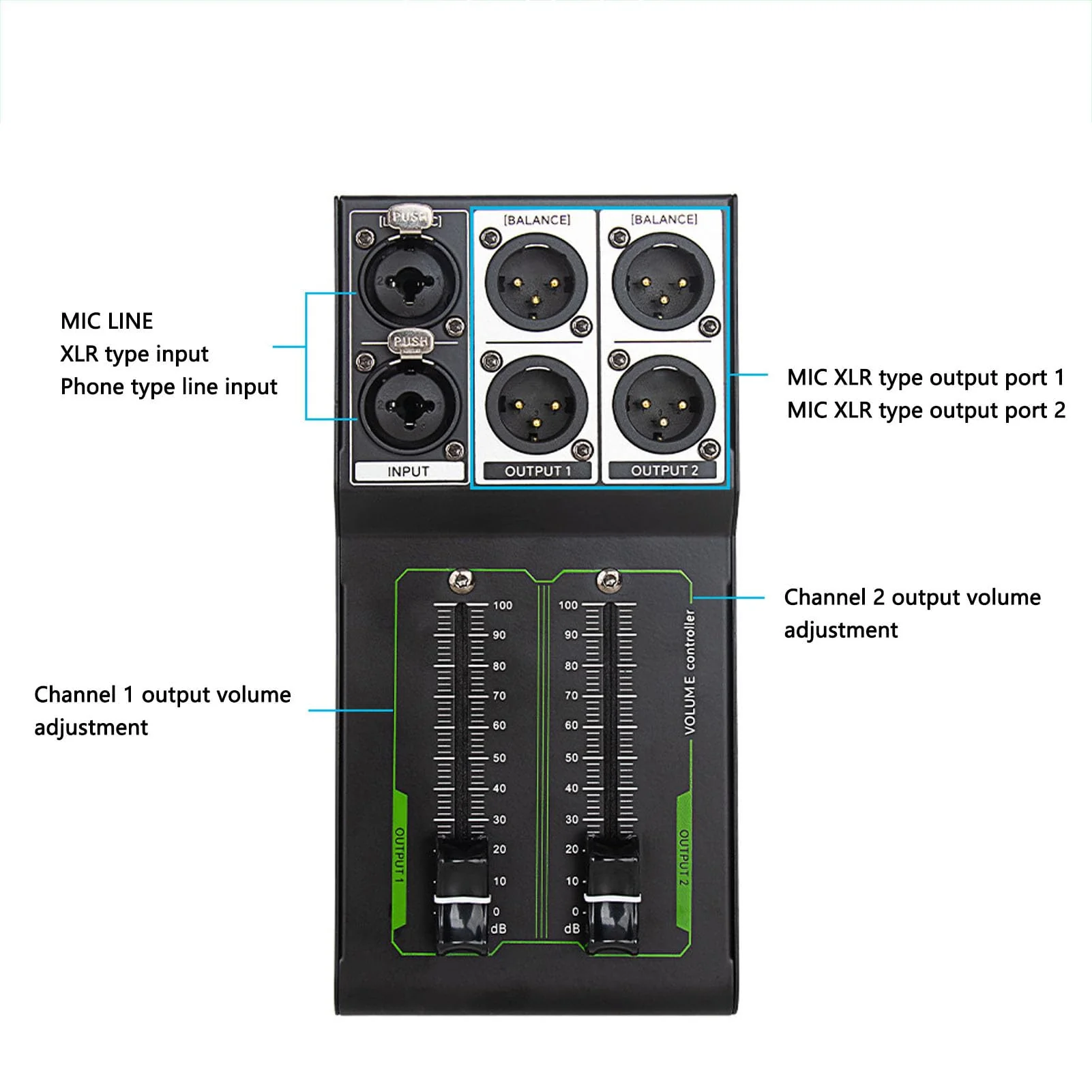 Professional Passive Volume Controller - Low Noise Audio Attenuator for Studio Recording, Live Sound Mixing | Compact Aluminum Alloy Design | Perfect for Sound Engineers & Studio Technicians - Image 5